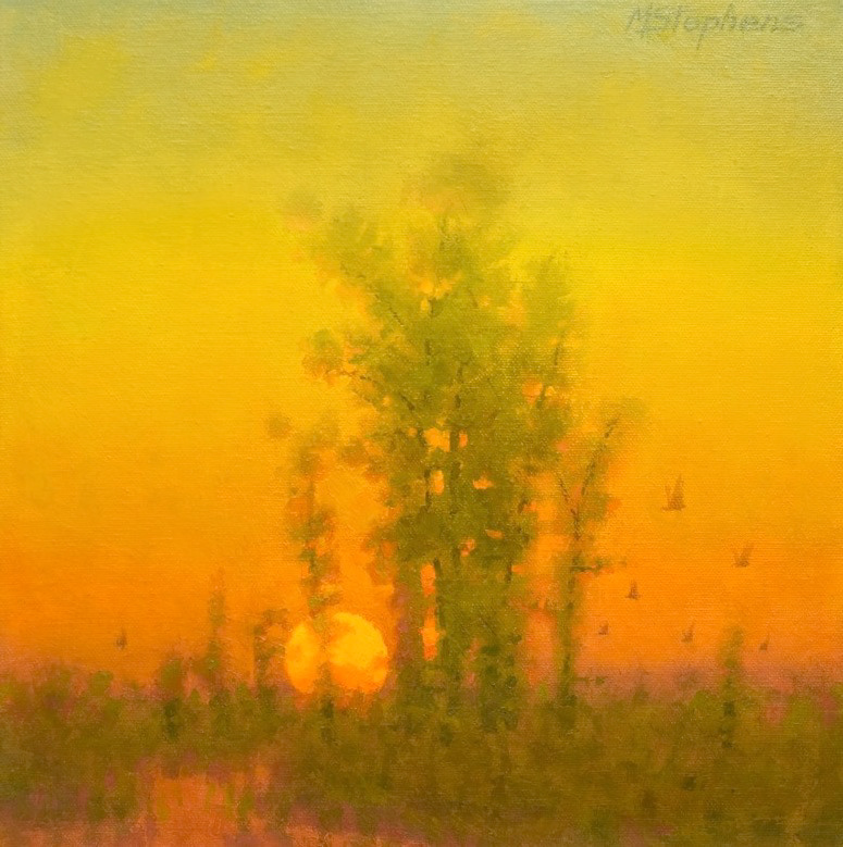 Misty Marsh Evening   Oil   12" x 12"   SOLD