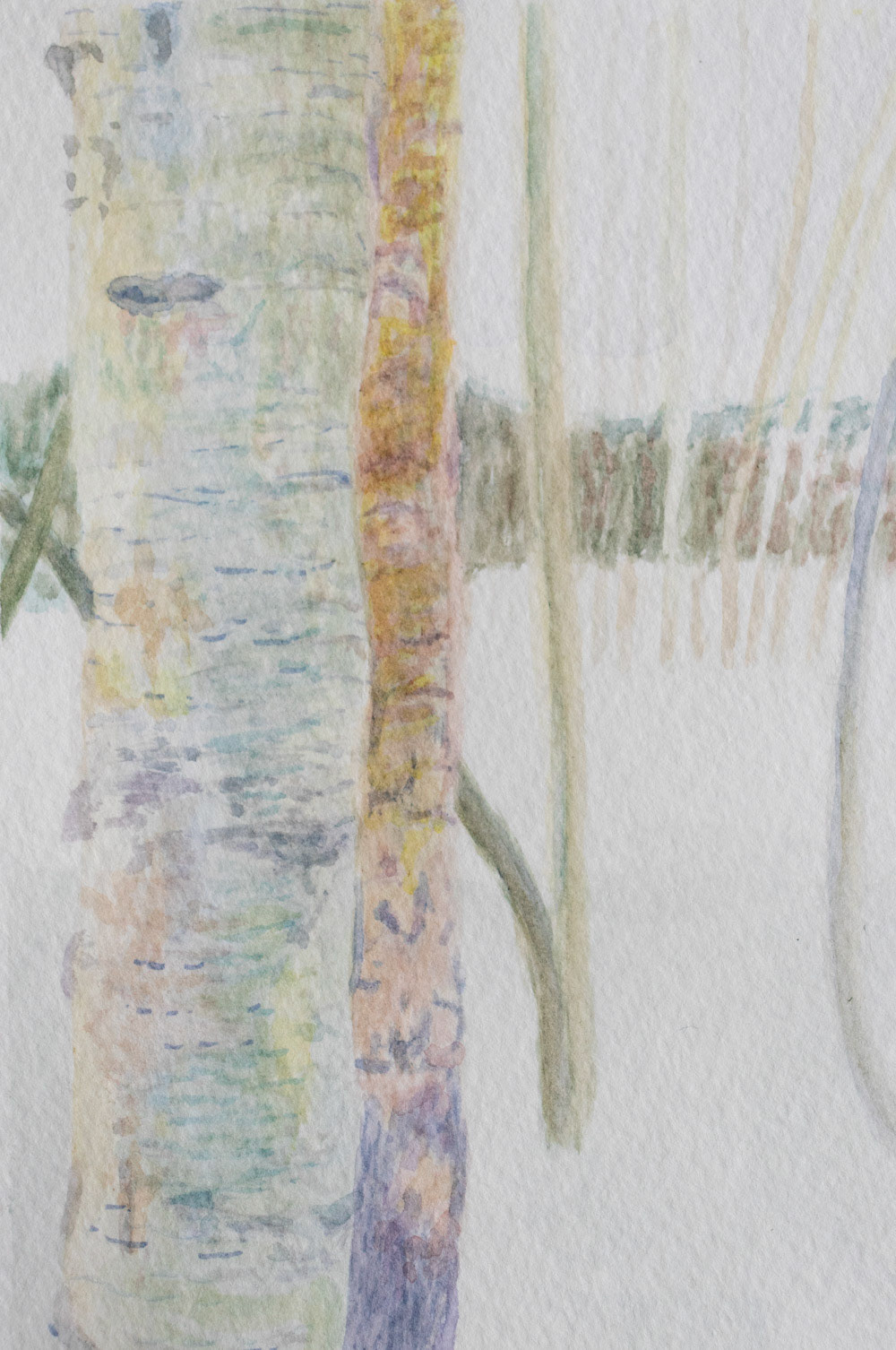 Luminous Ladies, Watercolor on Paper, 6"x8", 2021 