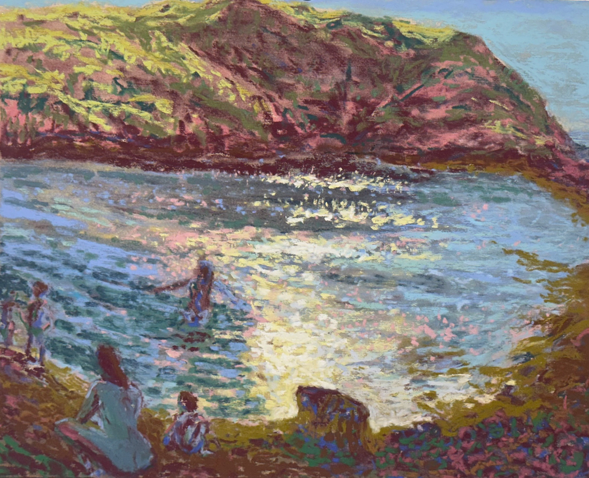 Bather Beach, Patel on Sandpaper, 2024