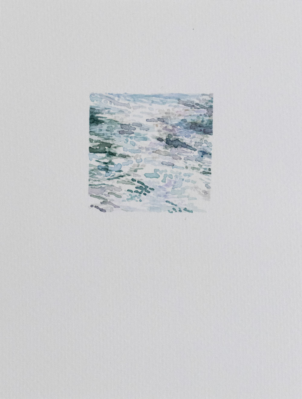 Metolius River, Watercolor on Paper, 4"x6", 2021