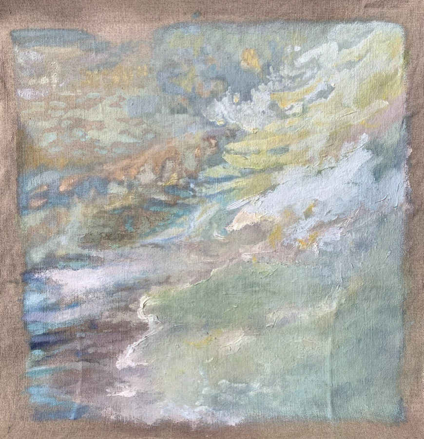 Now On View: Buoy Gallery, Kittery Maine "Avalanche Area", Oil On Linen, 2023