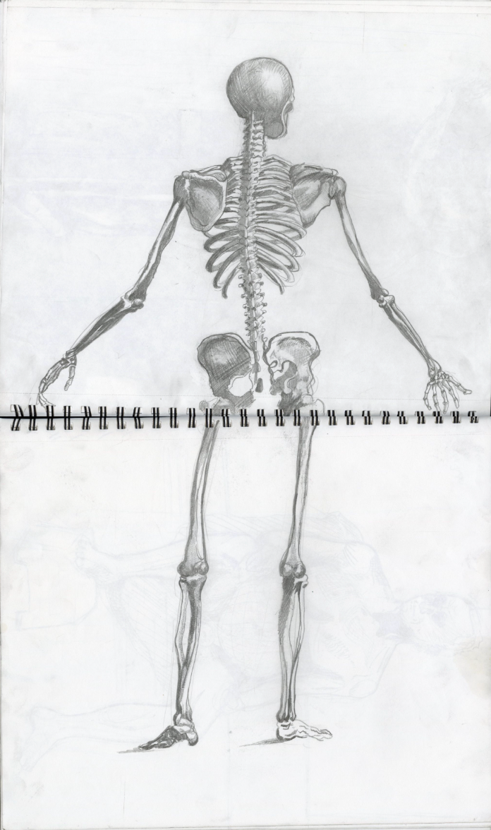 Figure Observed, graphite on sketch paper, 9" x 12", 1st semester, master study