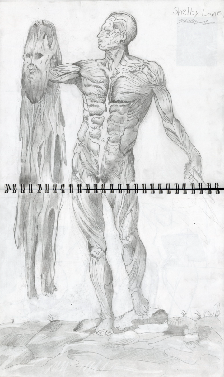 Figure Observed, graphite on sketch paper, 9" x 12", 1st semester, master study