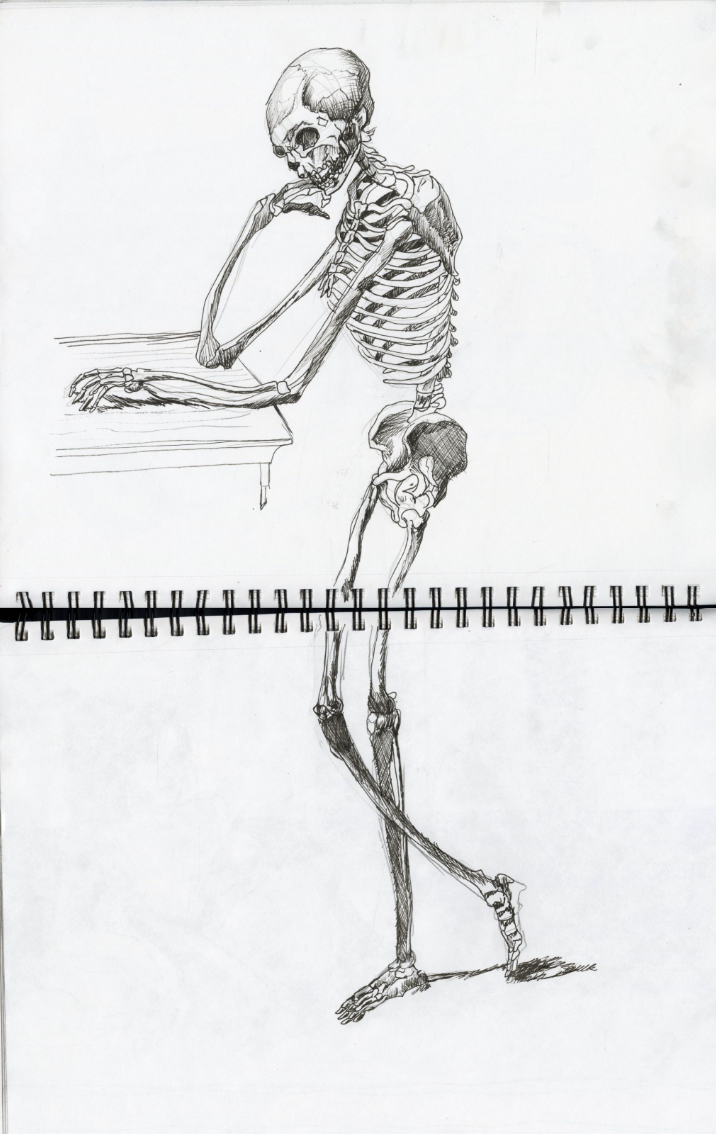 Figure Observed, graphite on sketch paper, 9" x 12", 1st semester, master study