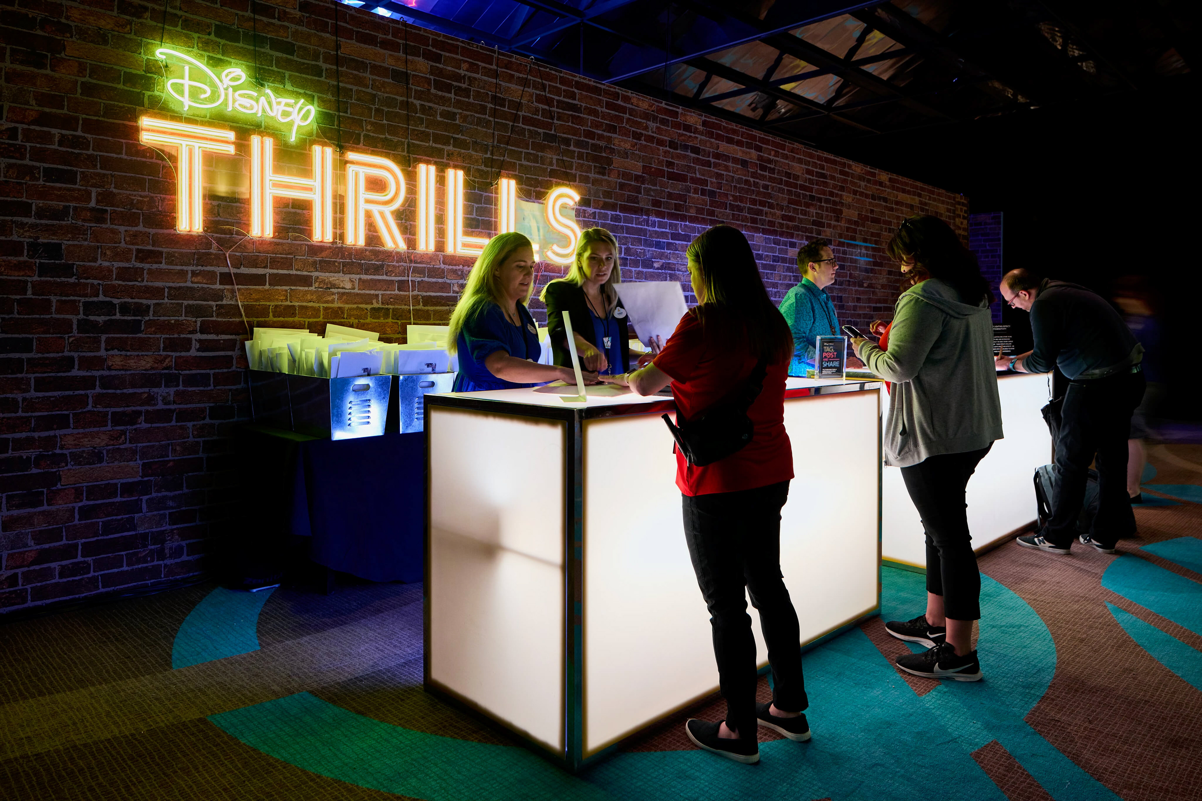 Entry wall and check in