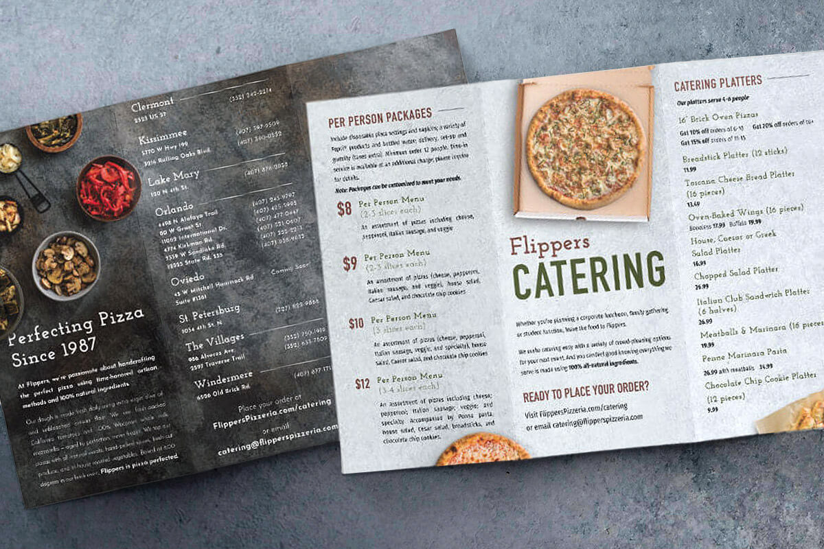Catering menu