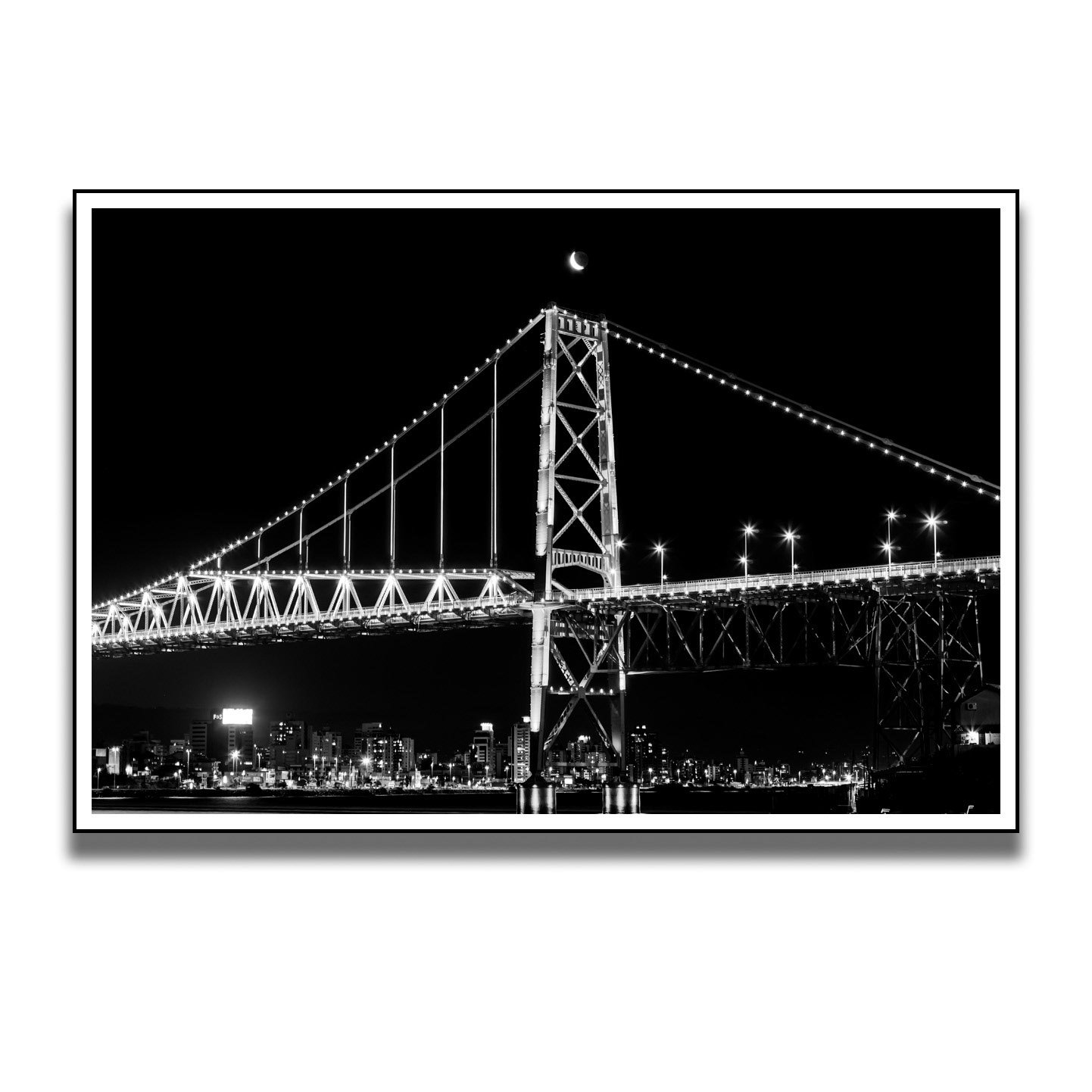 Ponte Hercílio Luz e lua PB