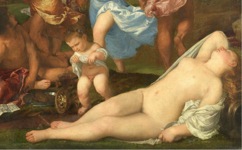 La bacanal de los andrios (detalle).