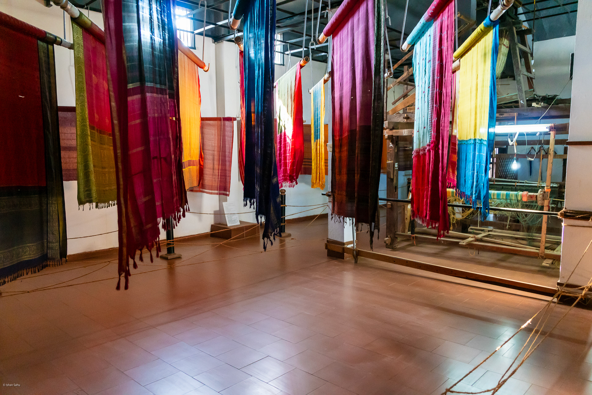 Silk textile exhibit