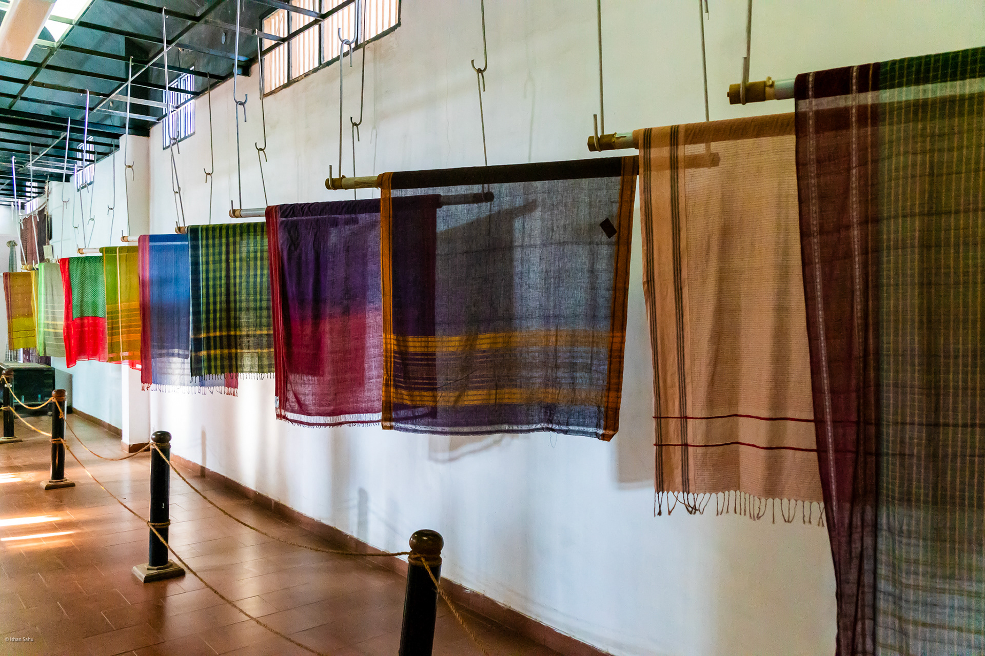 Silk textile exhibit