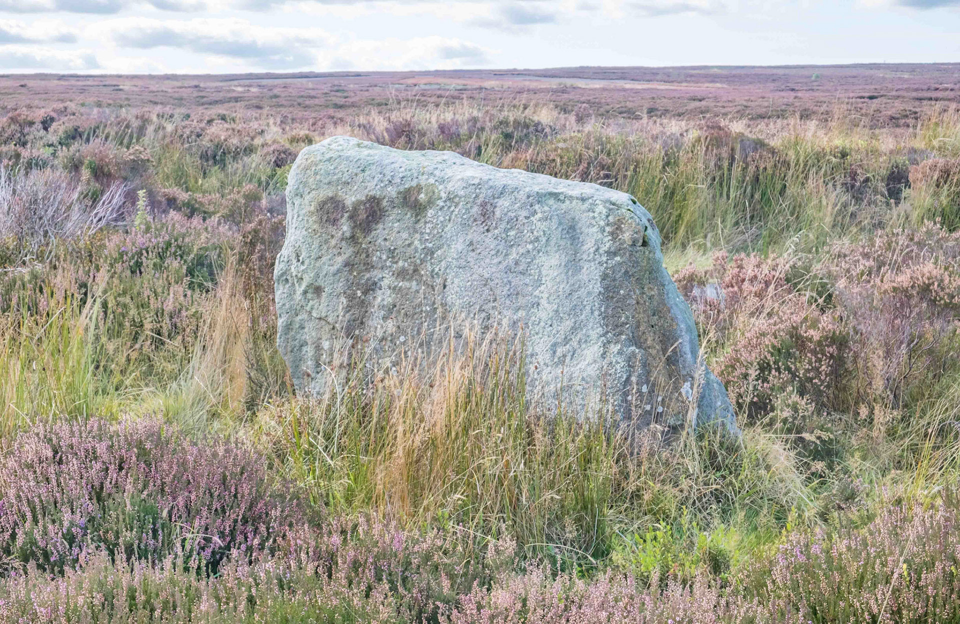 Yarlsey Hill Waymarker Stone looking West- North York Moors UK 2024