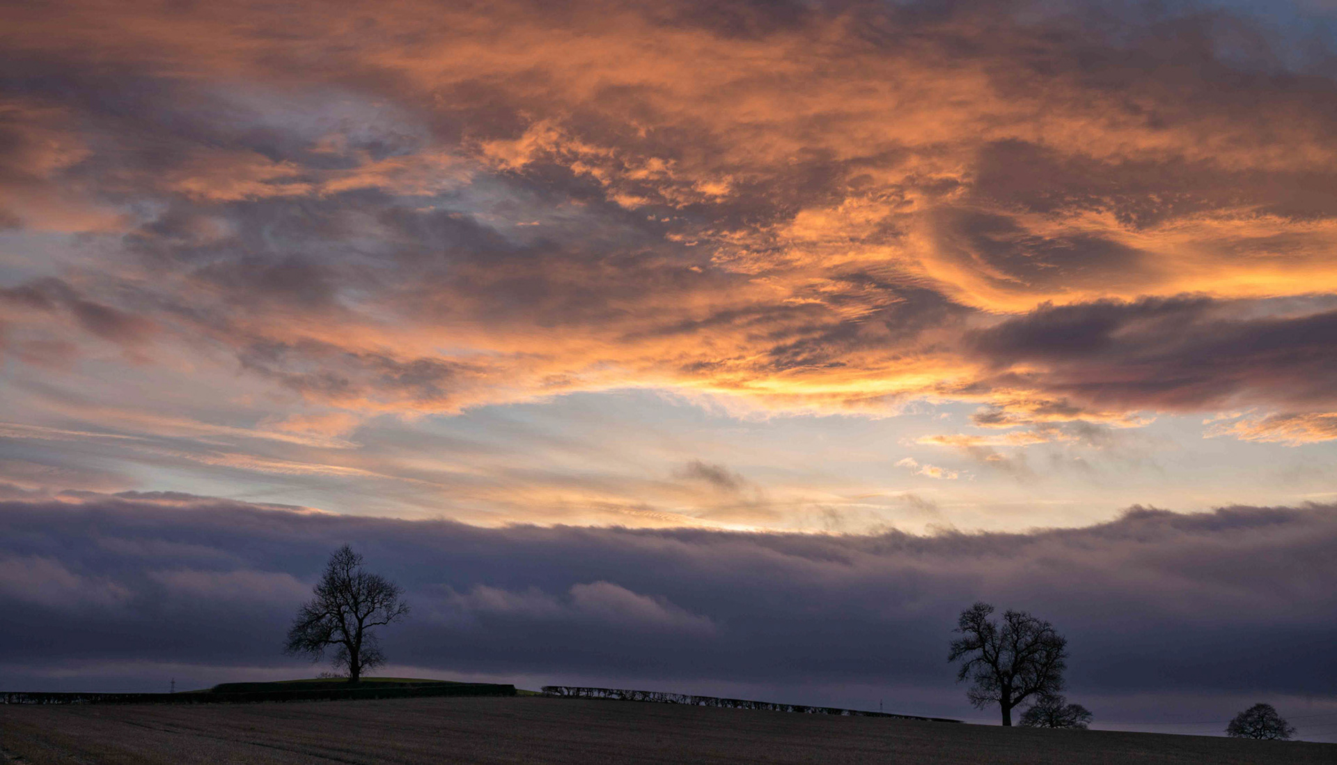 Landscape at Dusk - near Raskelf North Yorkshire UK 2017