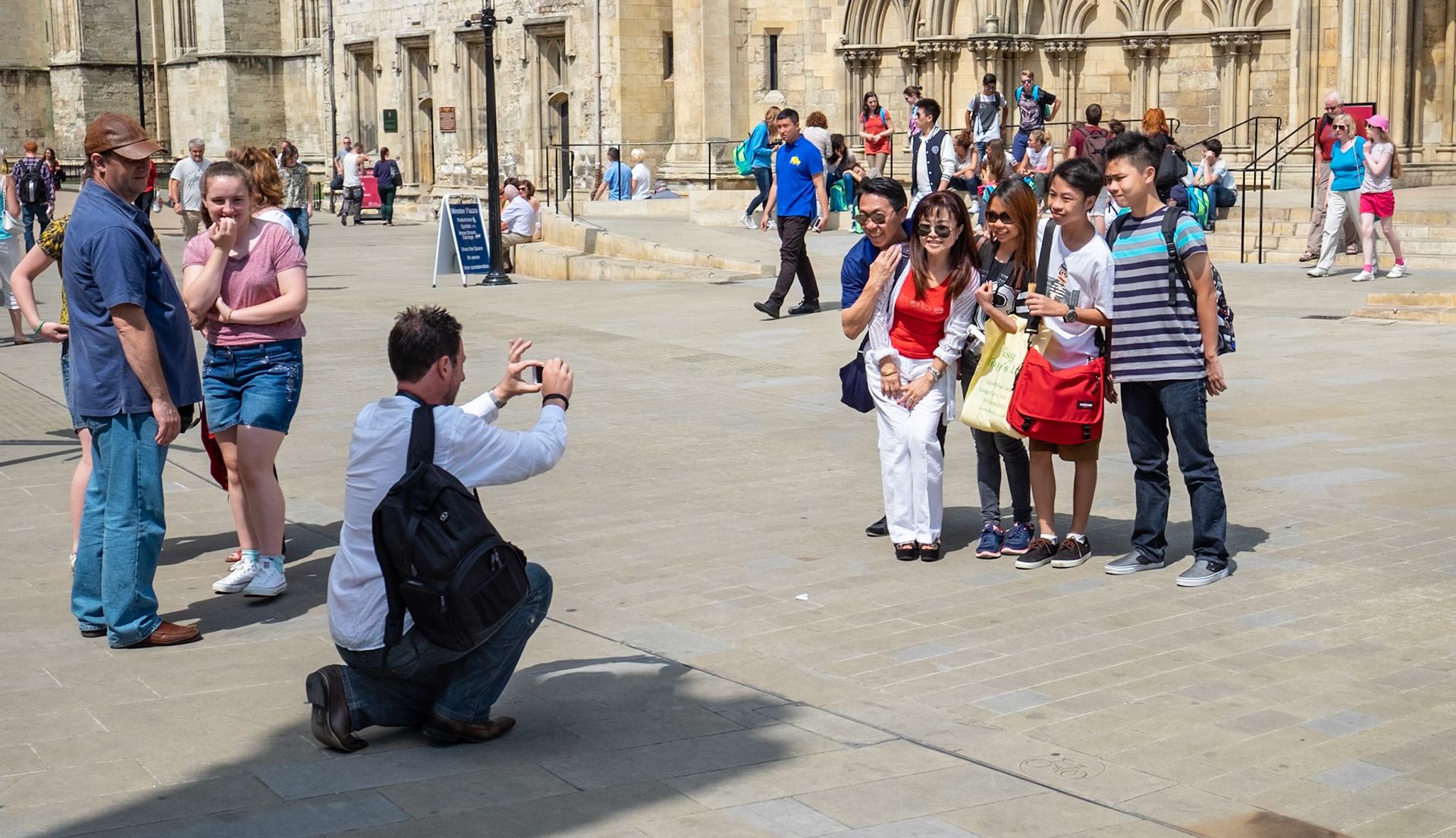 Family Photo at York Minster - North Yorkshire UK 2014