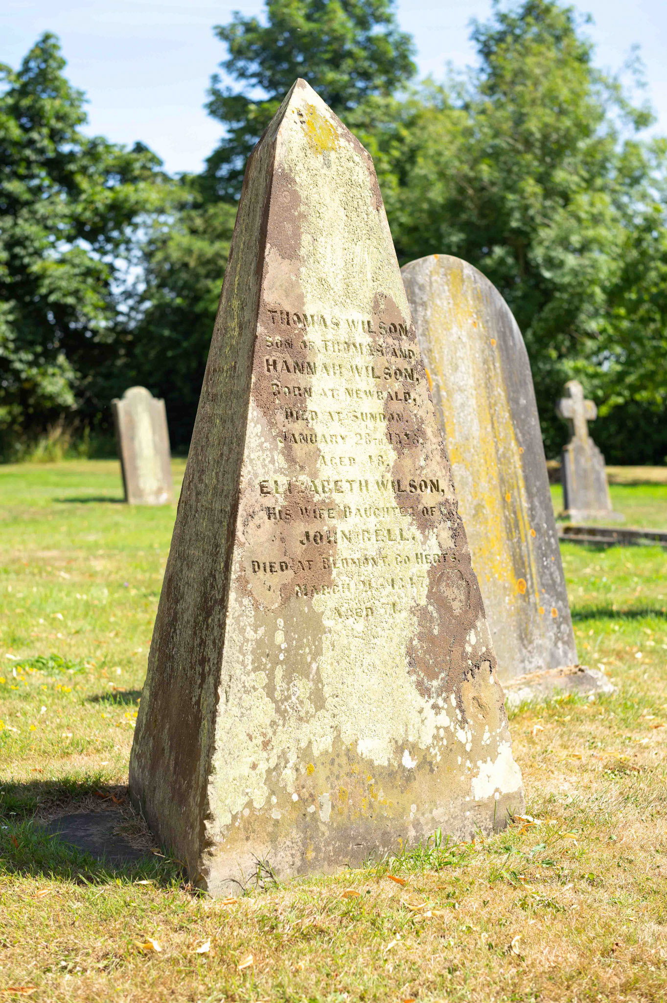 Gravestone - Church of St Botolph - Allerthorpe East Yorkshire UK 2022