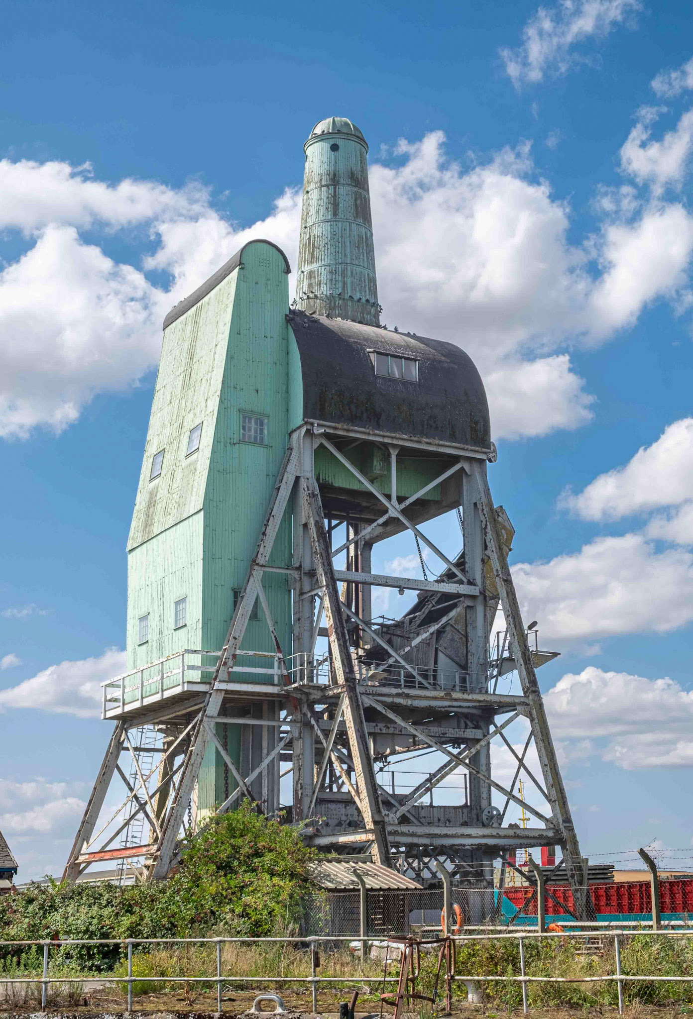 Old Boat Hoist at South Dock looking North-West - Goole Harbour East Yorkshire UK 2025