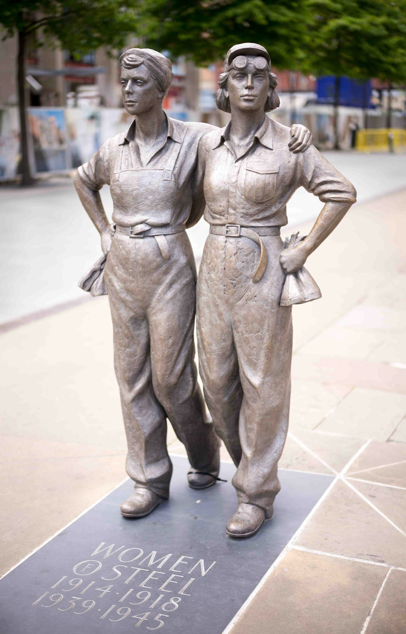 Women of Steel in Bronze by Martin Jennings - Sheffield Yorkshire UK 2017