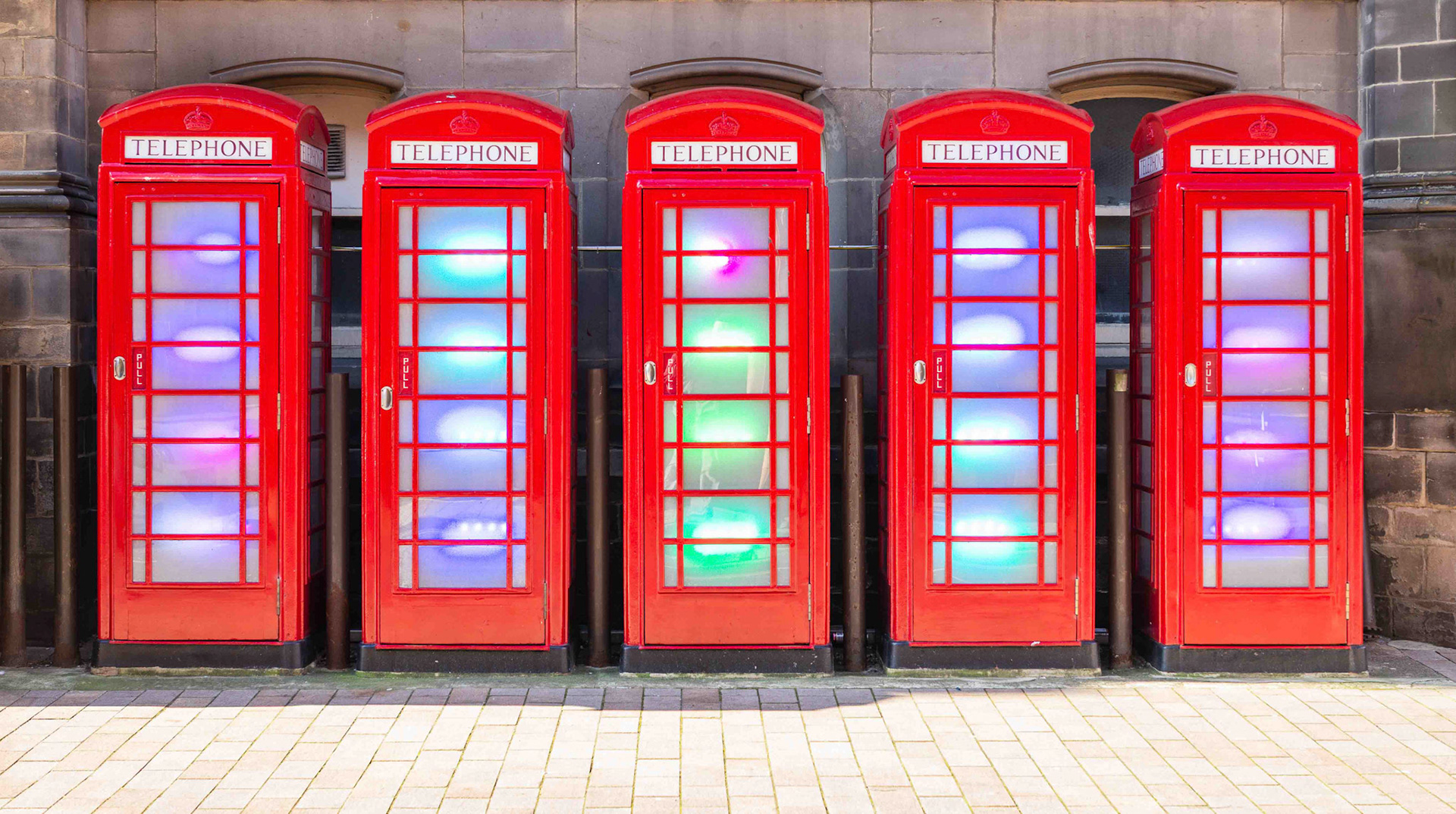 Psychedelic Phone Boxes - Teesside UK