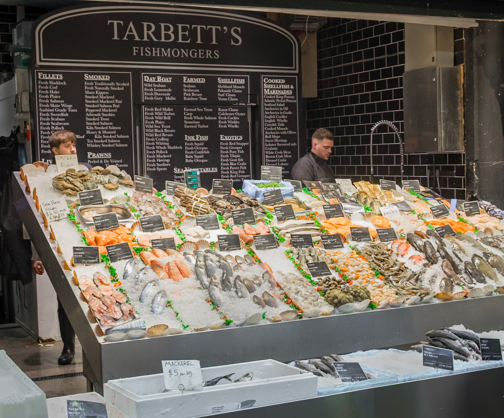 Fishmongers at Kirkgate Market - Leeds UK 2025