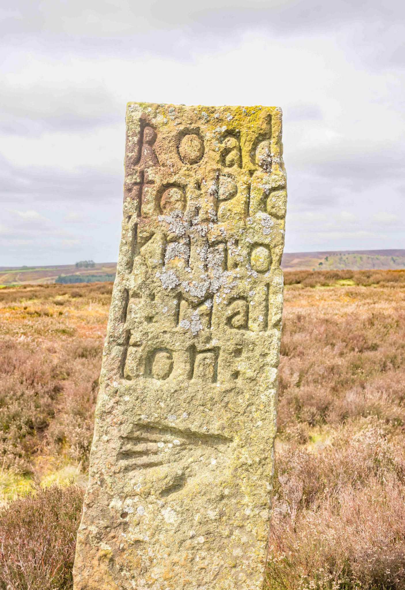 Blakey Ridge Guide Stone East Face - North York Moors UK 2024