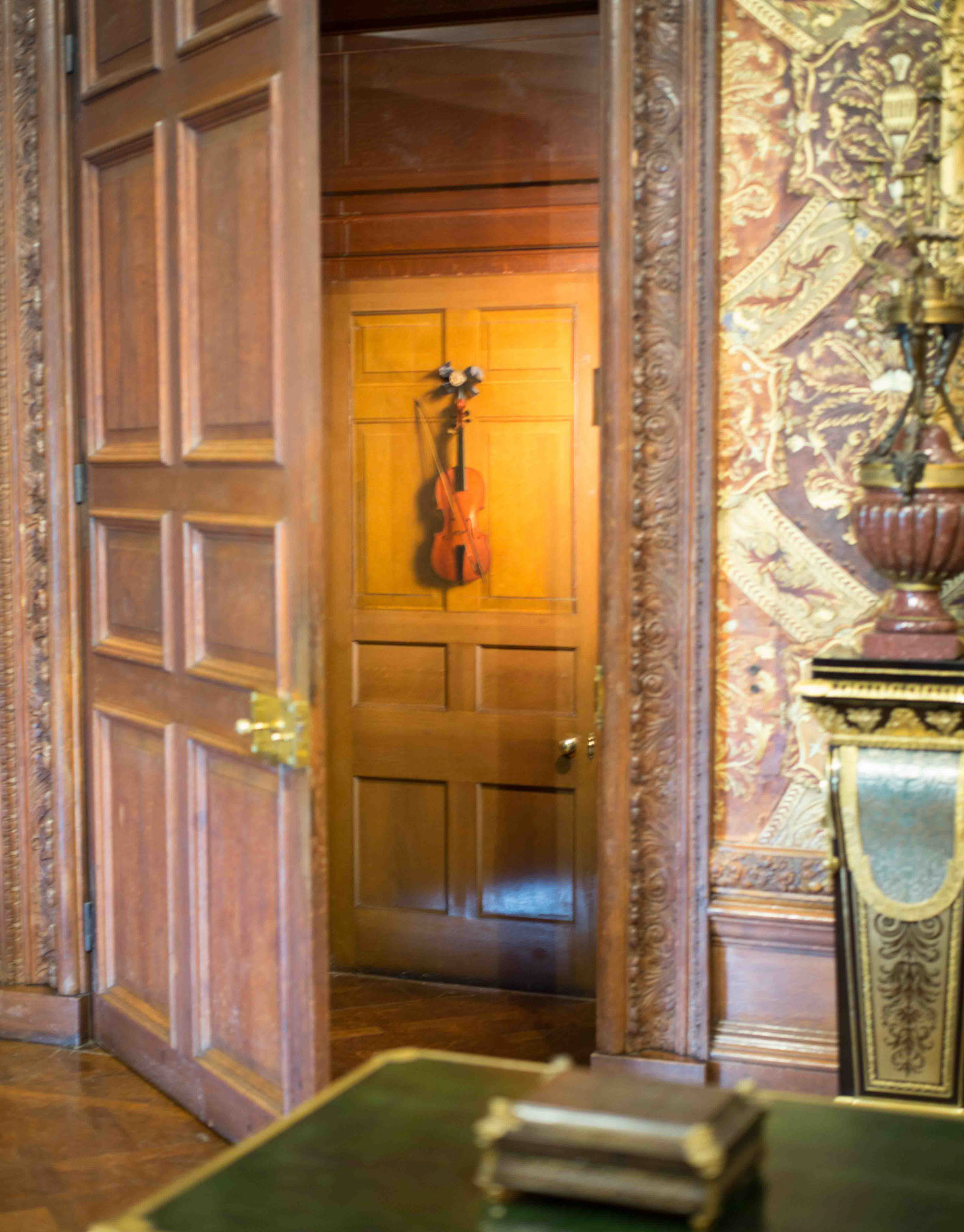 Violin on Door - Chatsworth House Derbyshire UK 2016