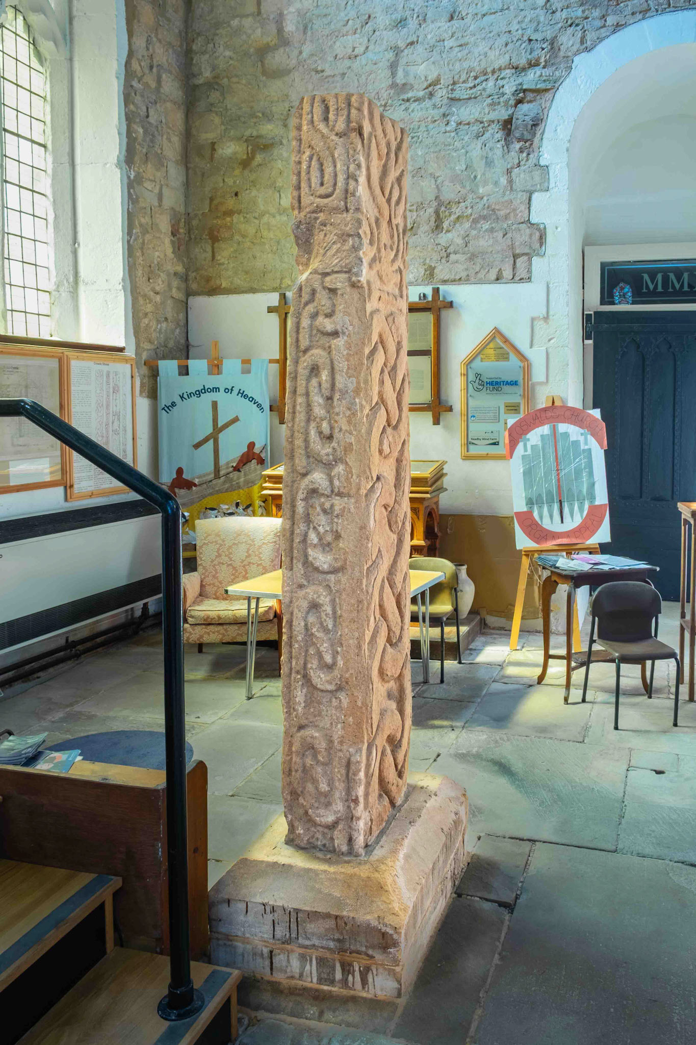 The Crowle Stone looking towards the West - St Oswalds Church Crowle Lincolnshire UK 2025