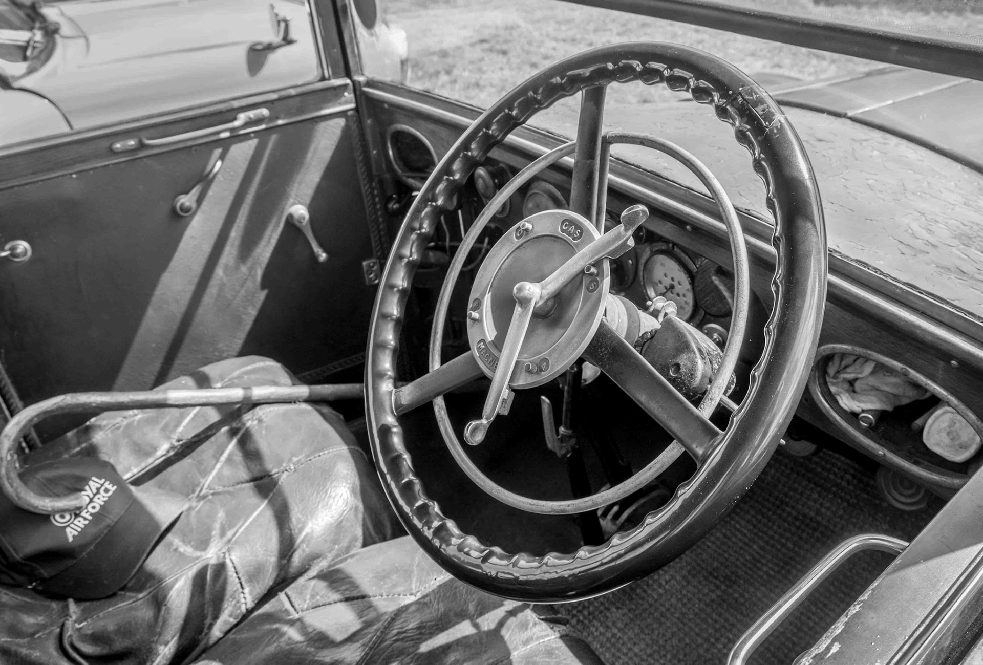 Old Car Interior - Duncombe Park North Yorkshire UK 2016
