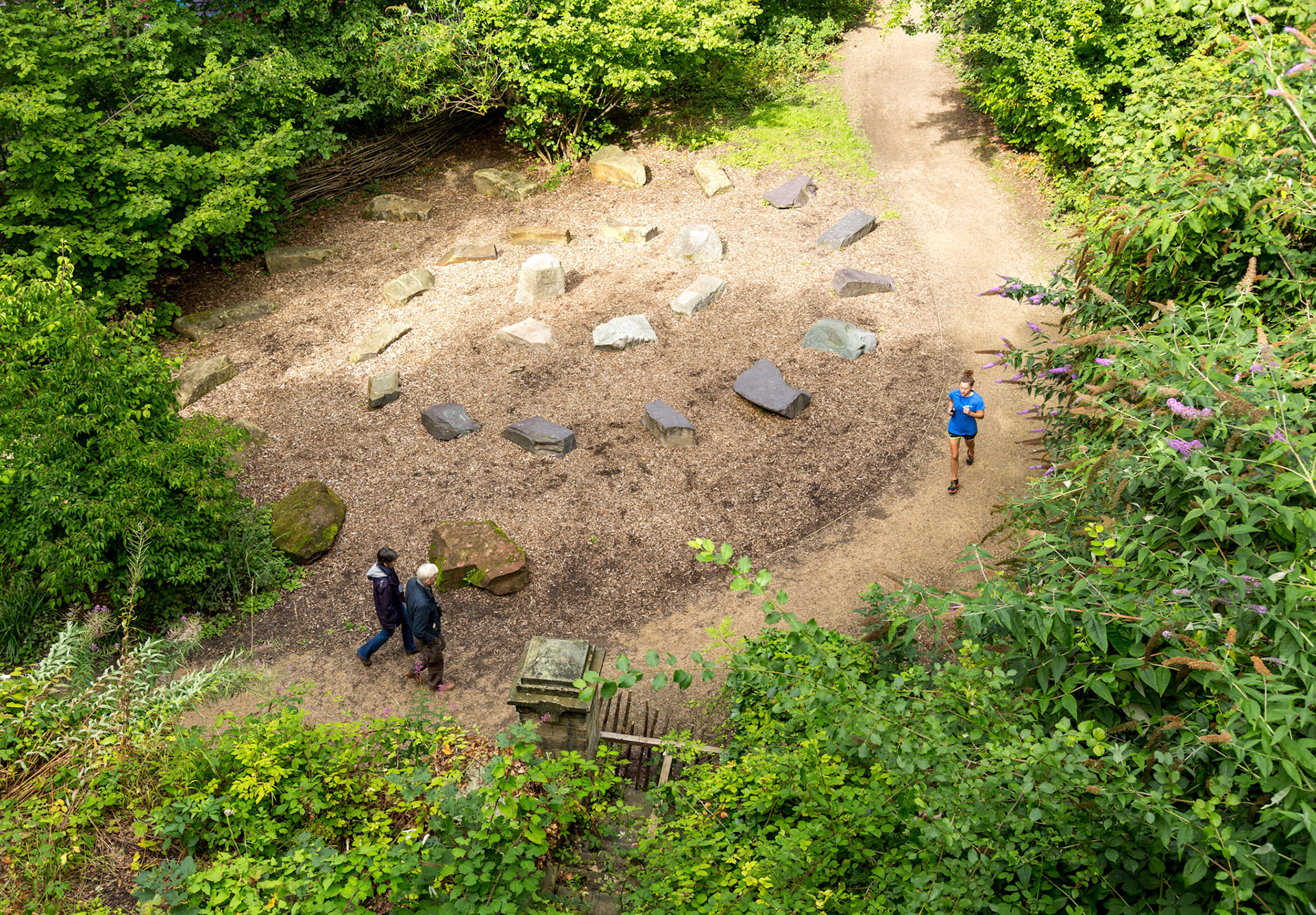 Walking and Running - Sheffield General Cemetery Yorkshire UK