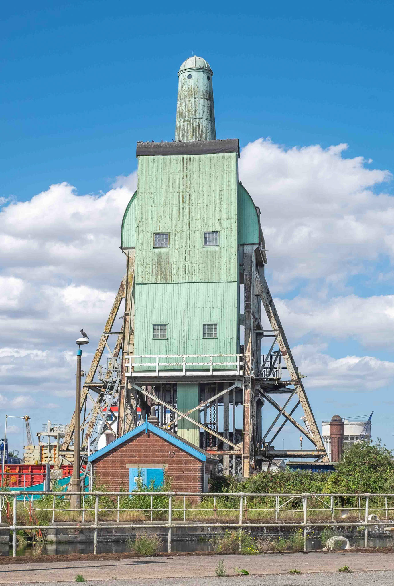 Old Boat Hoist at South Dock looking North - Goole Harbour East Yorkshire UK 2025