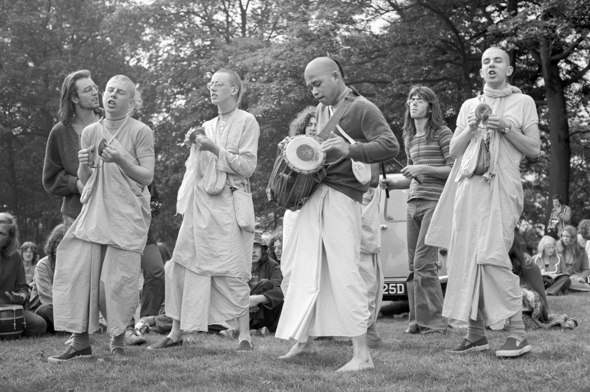 Hari Krishnas - Weston Park Sheffield Yorkshire UK 1970's