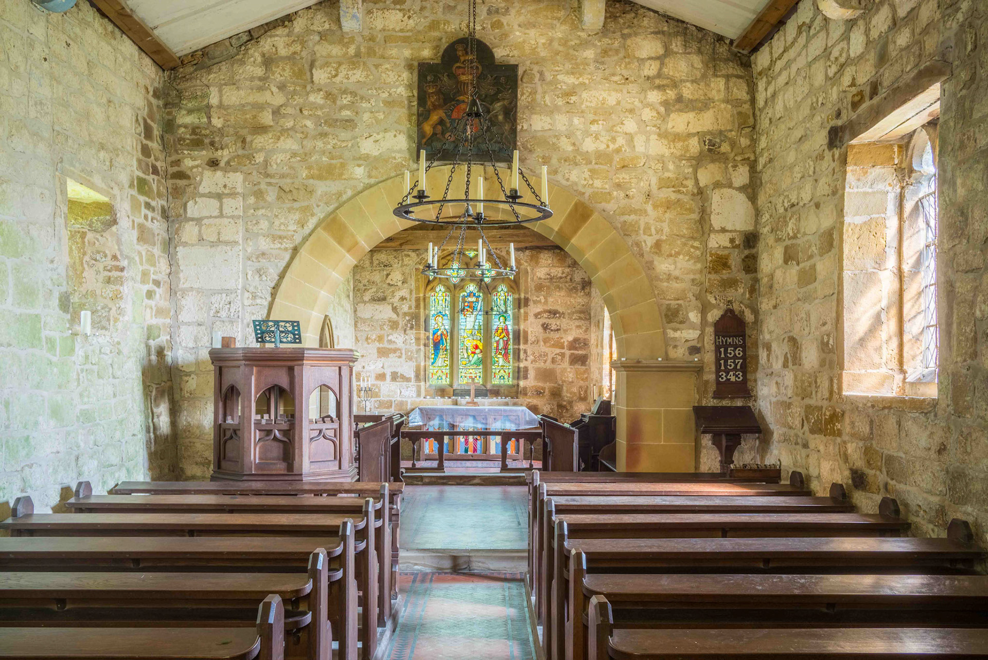 Interior of Church of St Mary Over Silton - North Yorkshire UK 2023