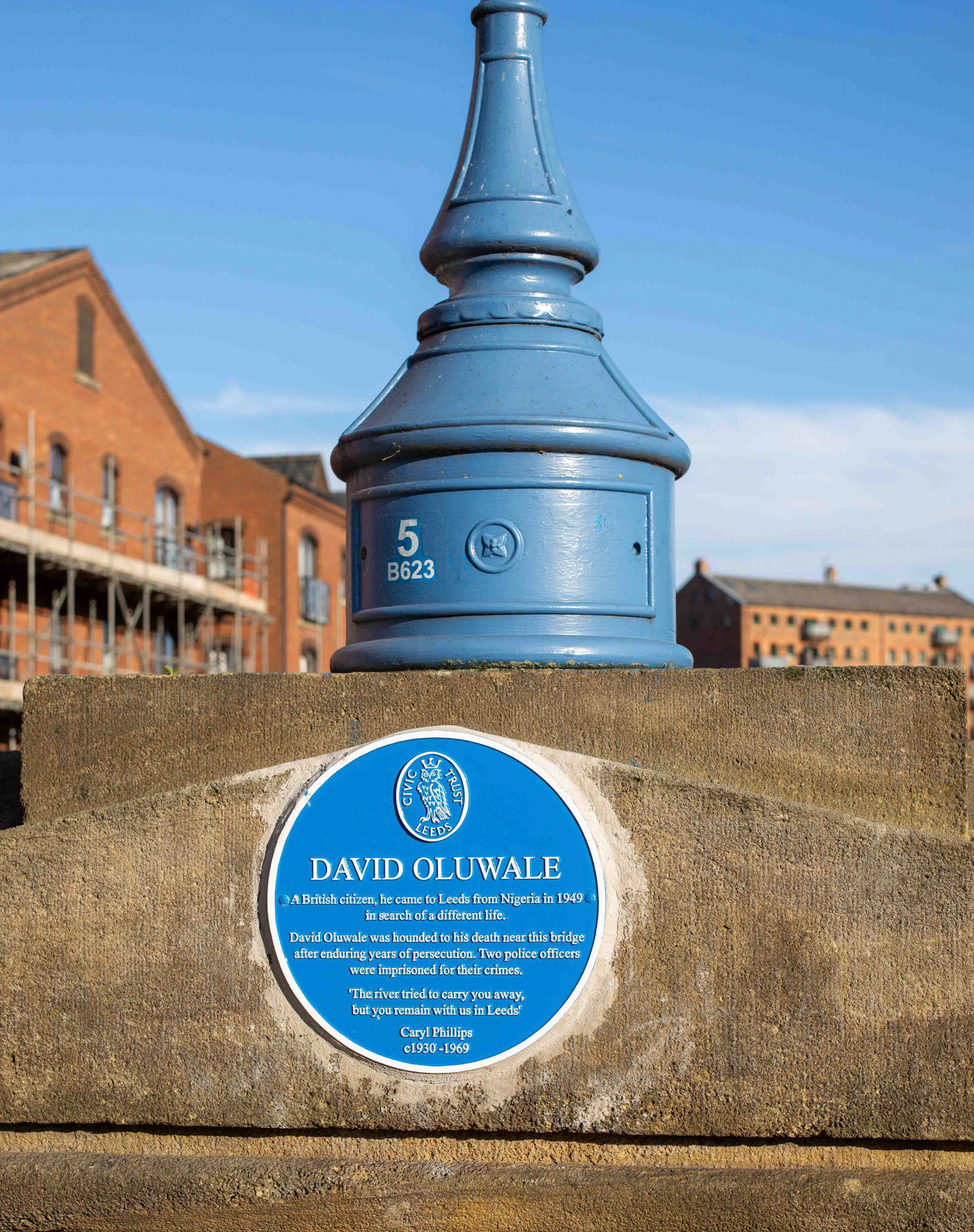 Plaque in Honour of David Oluwale - Leeds UK 2022