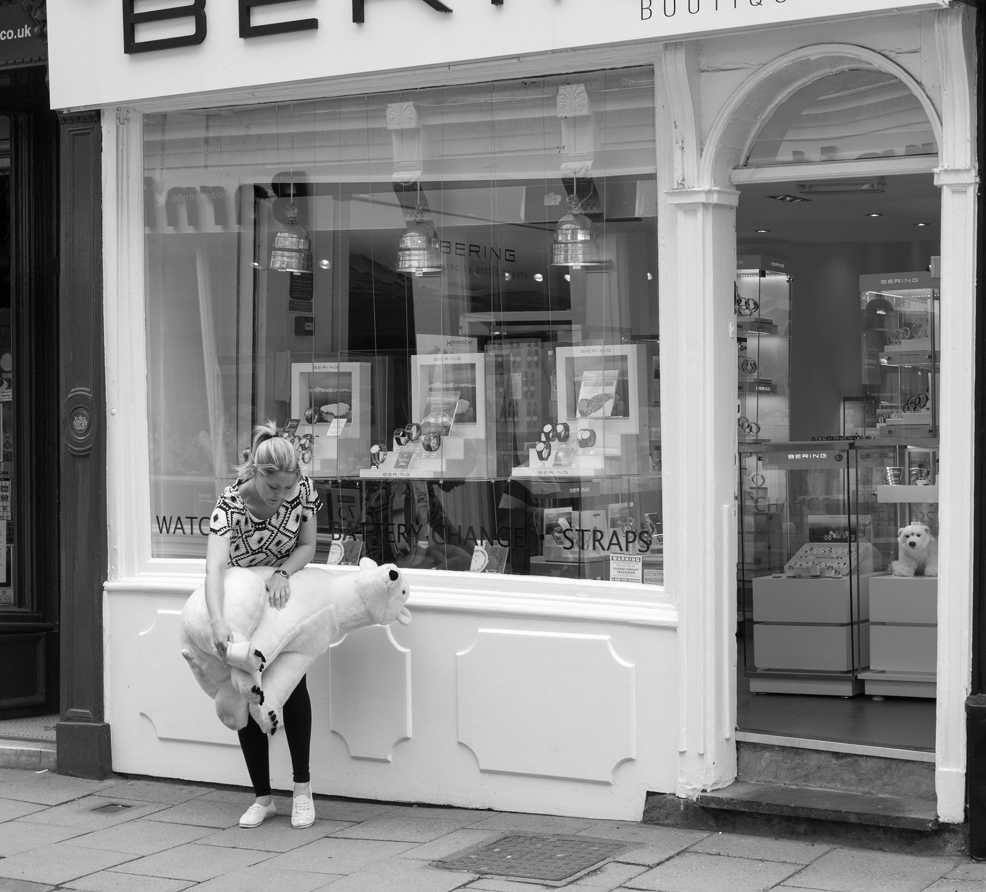 Woman and Two Polar Bears - York North Yorkshire UK