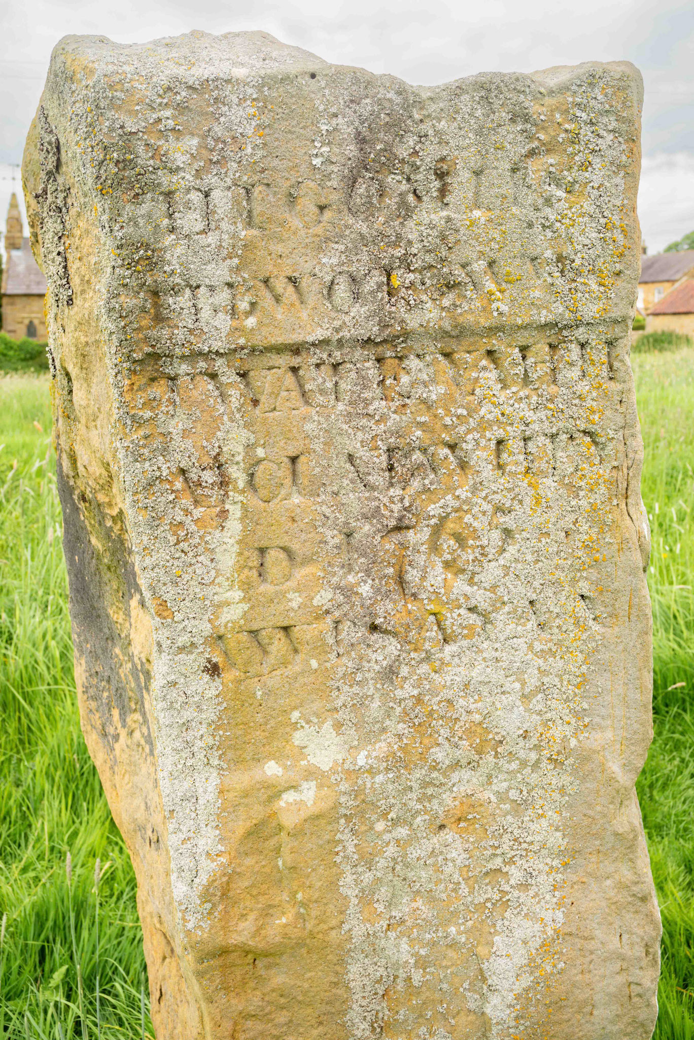 The Puzzle Stone close-up - Nether Silton North Yorkshire UK 2023