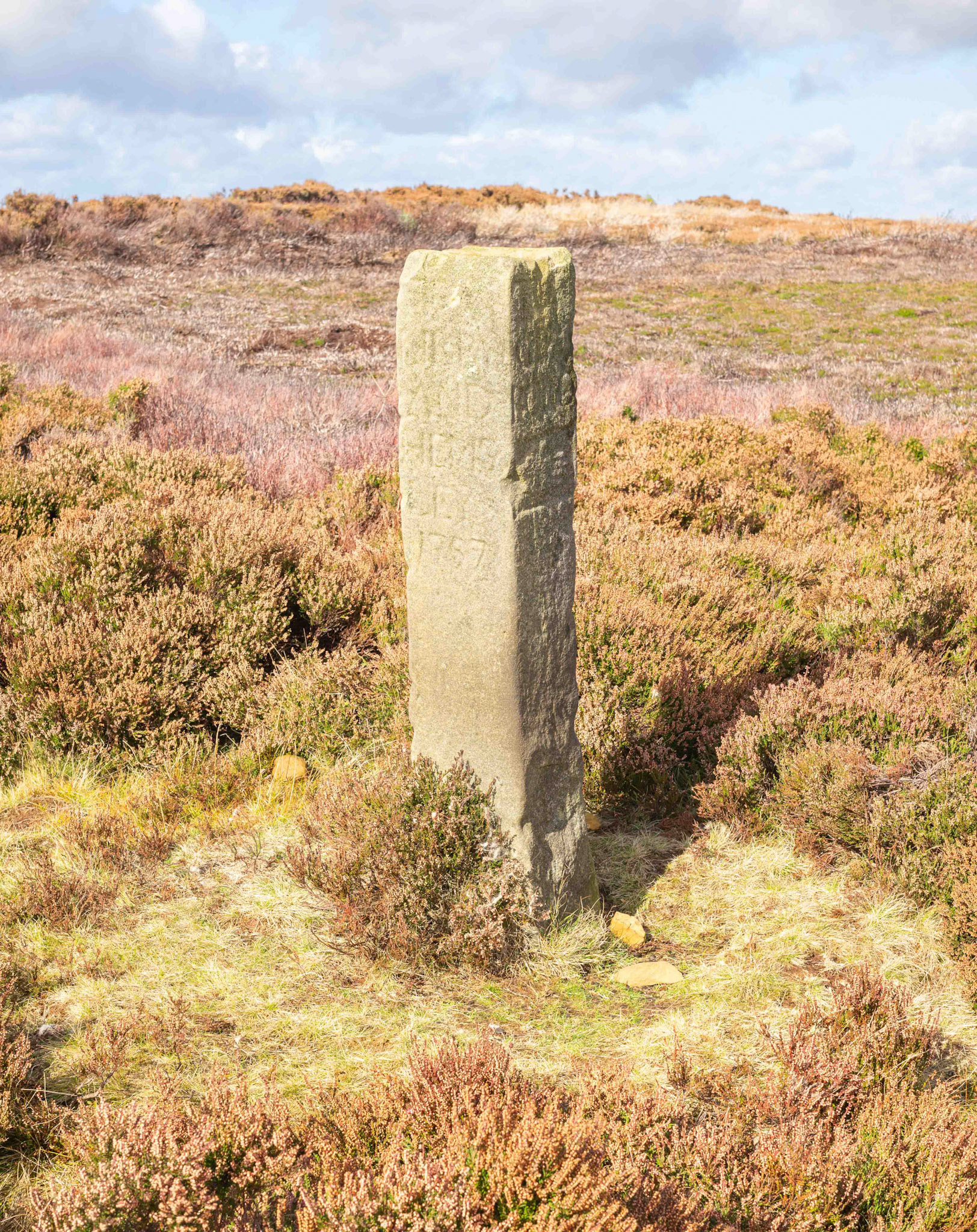 Marker Stone near Ingleby Top 1757 - North York Moors UK 2022