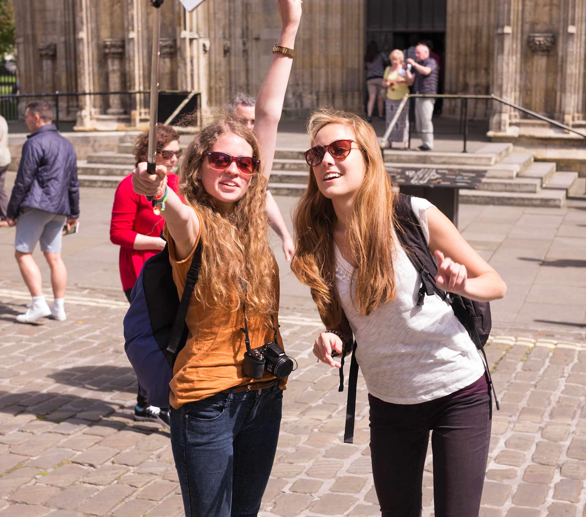 Two Women Taking a Selfie - York Minster UK 2016