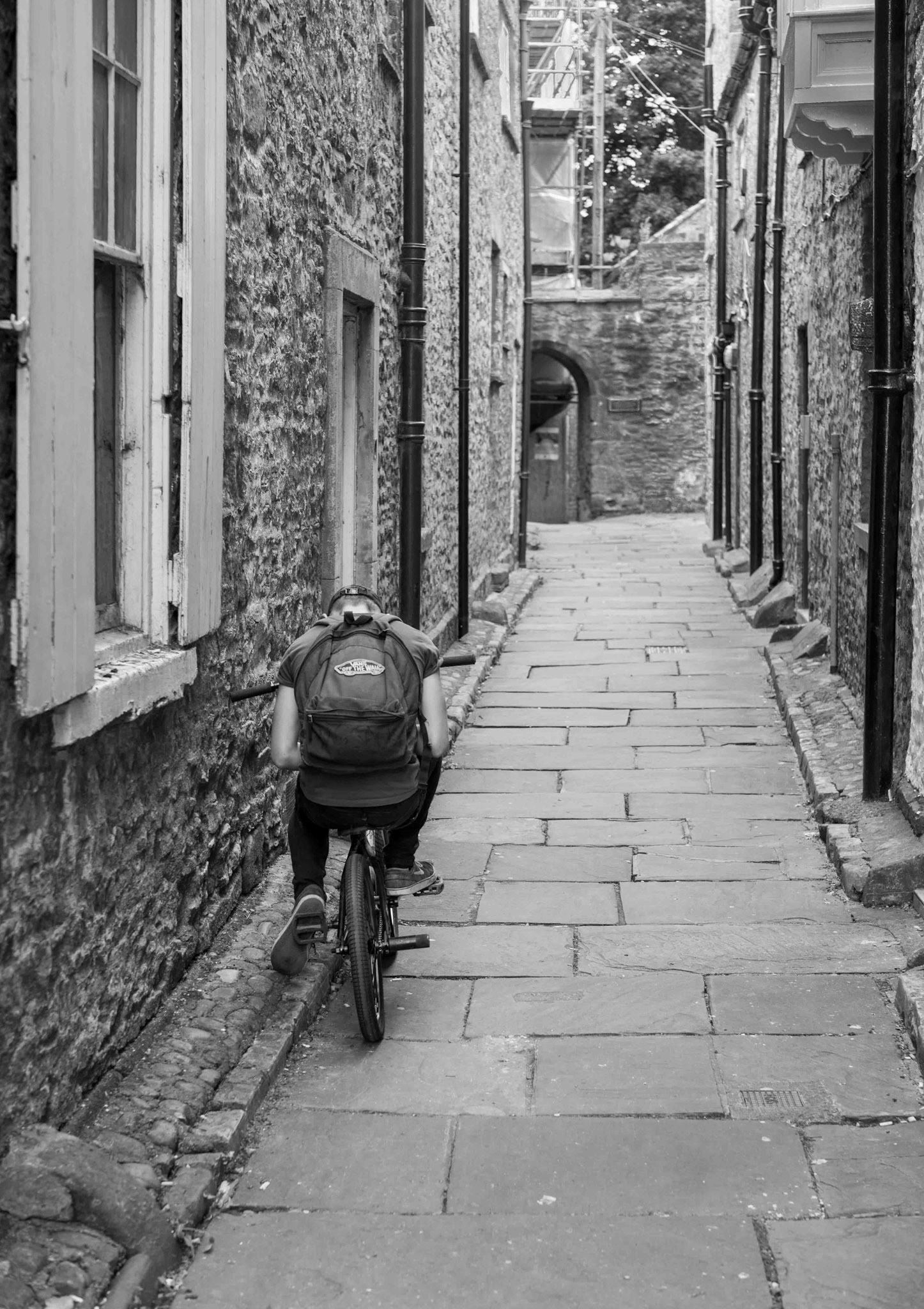 Boy in Jennel at Richmond - North Yorkshire UK