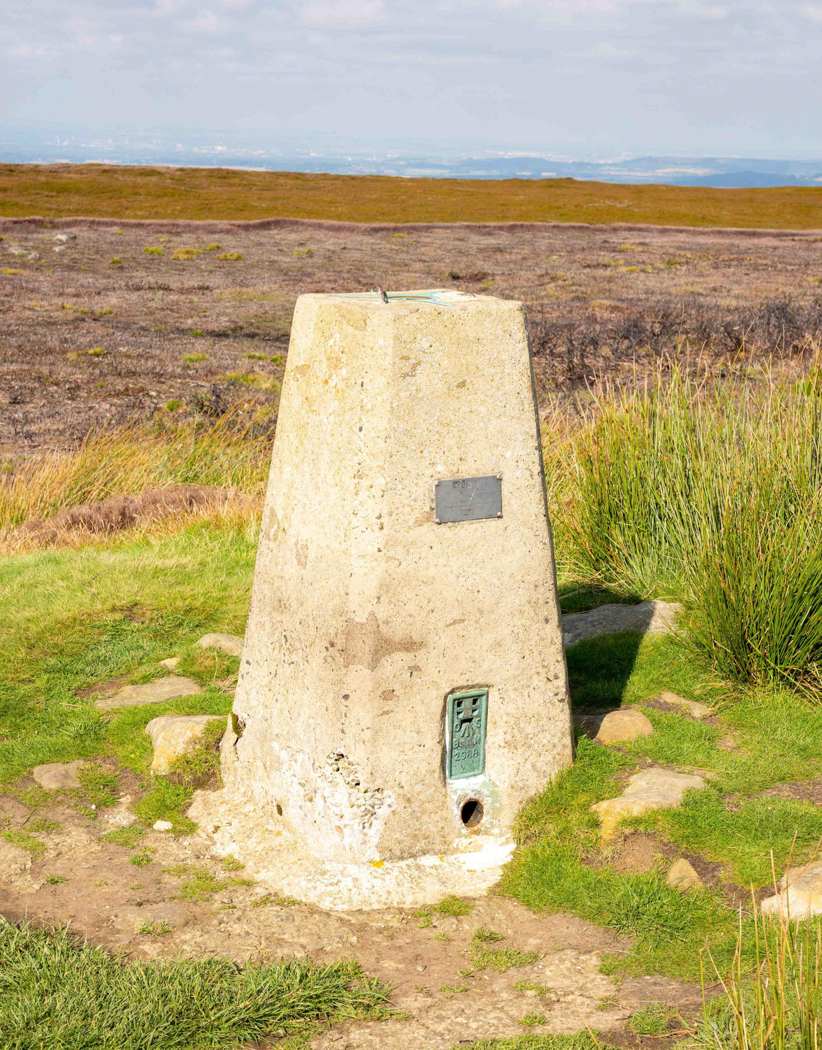 Triangulation  Point at 454m Round Hill - Urra Moor North York Moors UK 2021