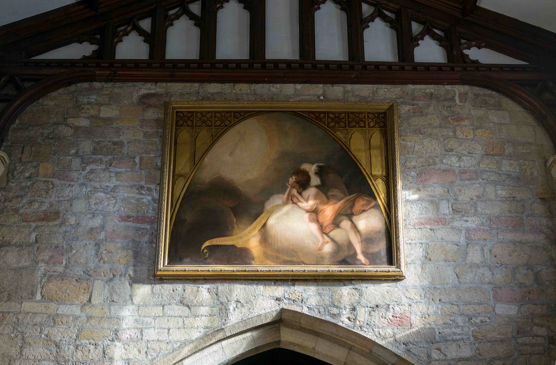 Angel in Contemplation by Joshua Reynolds - Masham Church of St Mary's UK 2018