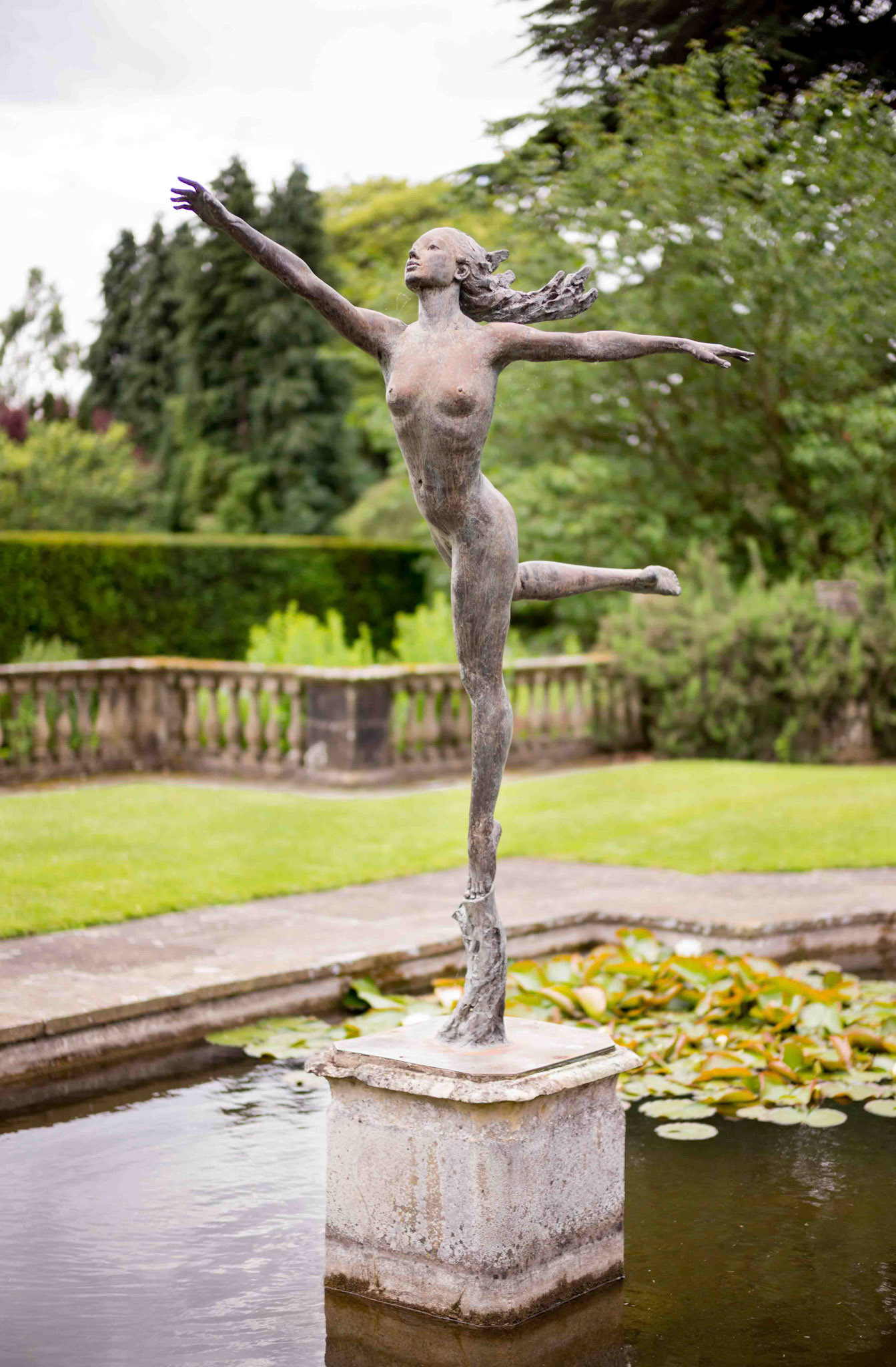 The Wood Nymph in Bronze by David William-Ellis - Newby Hall North Yorkshire UK 2017