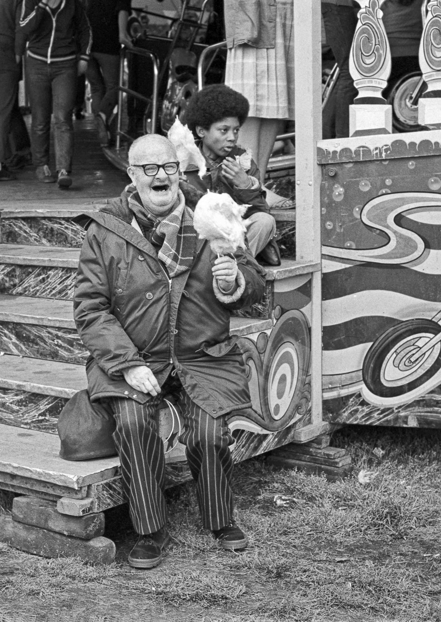Man with Candyfloss - Firth Park Sheffield Fair 1970's