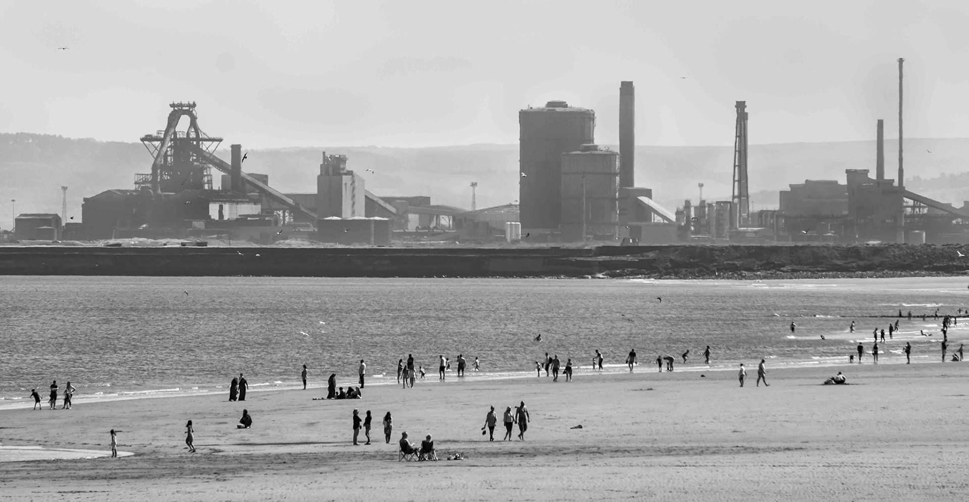 Beach and Industry - Seaton Carew County Durham UK 2019