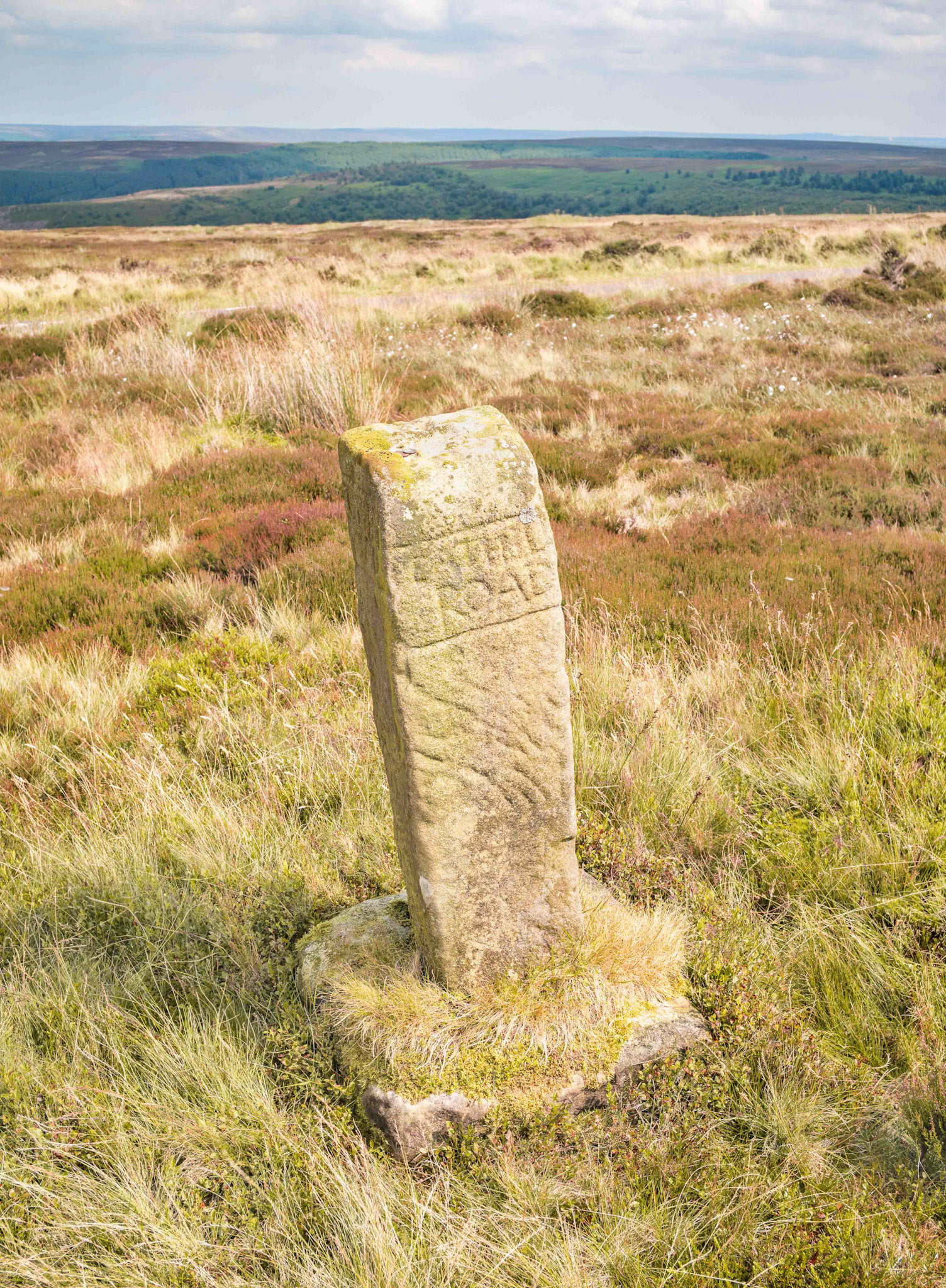 Caper Hill Cross - Peathill Road South West side - North York Moors UK 2024