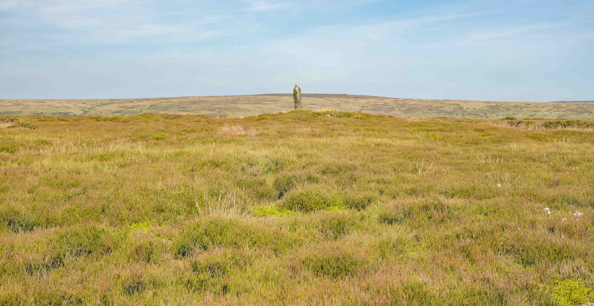 Kettle Howe Round Barrow and Stone Distance View Easterly - North York Moors 2024