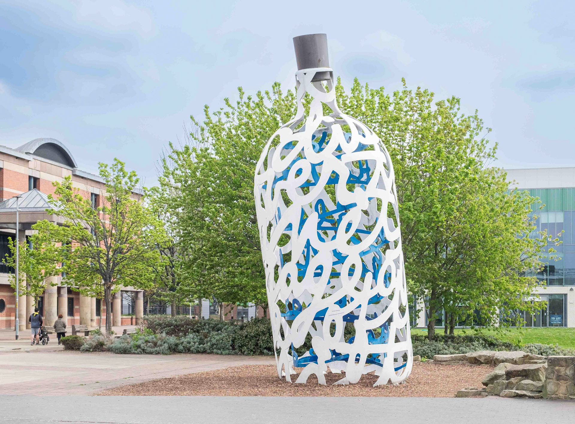 The Bottle of Notes by Claes Oldenburg and Coosje von Bruggen - Middlesbrough UK