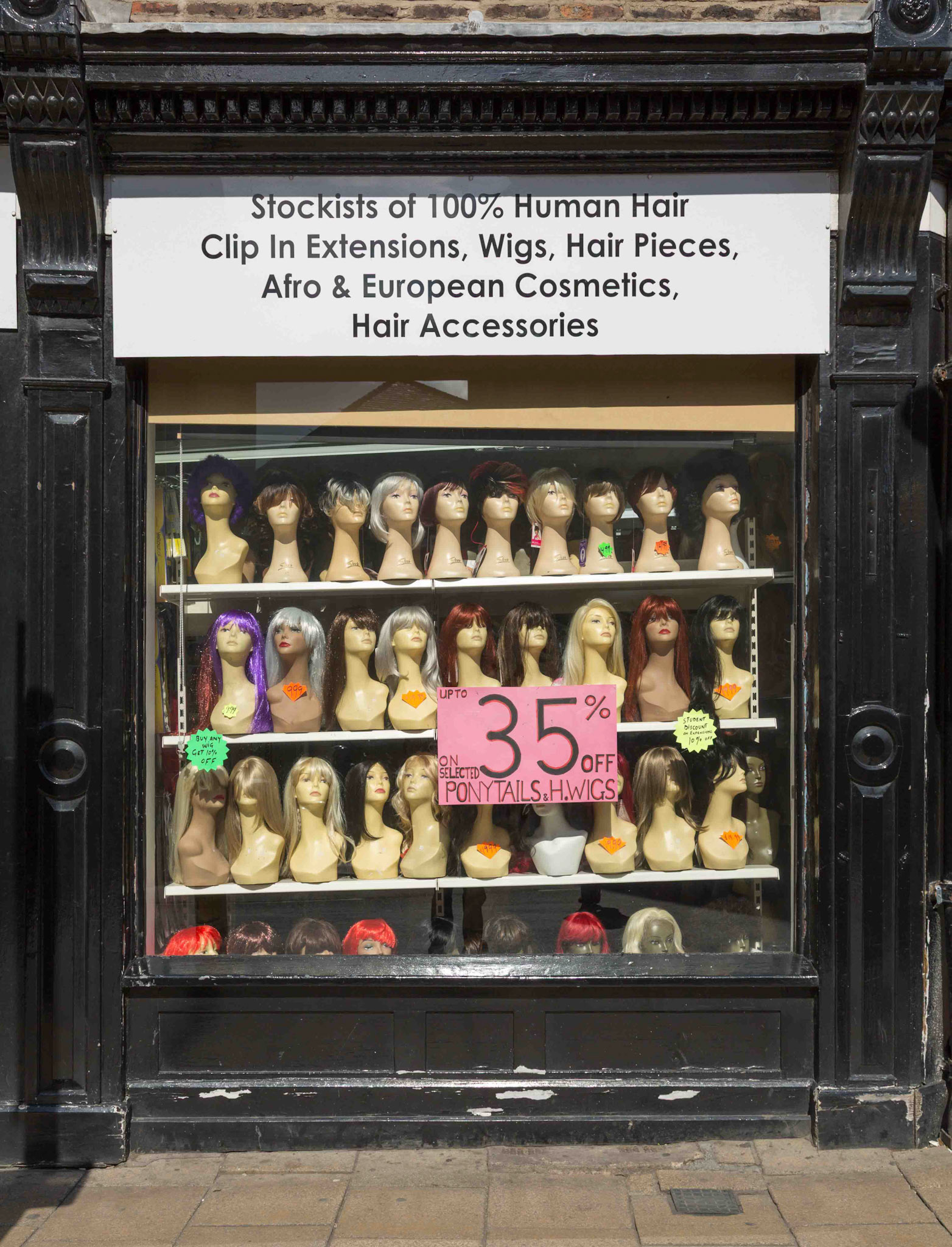 Window with Heads - Nessgate York North Yorkshire UK 2014