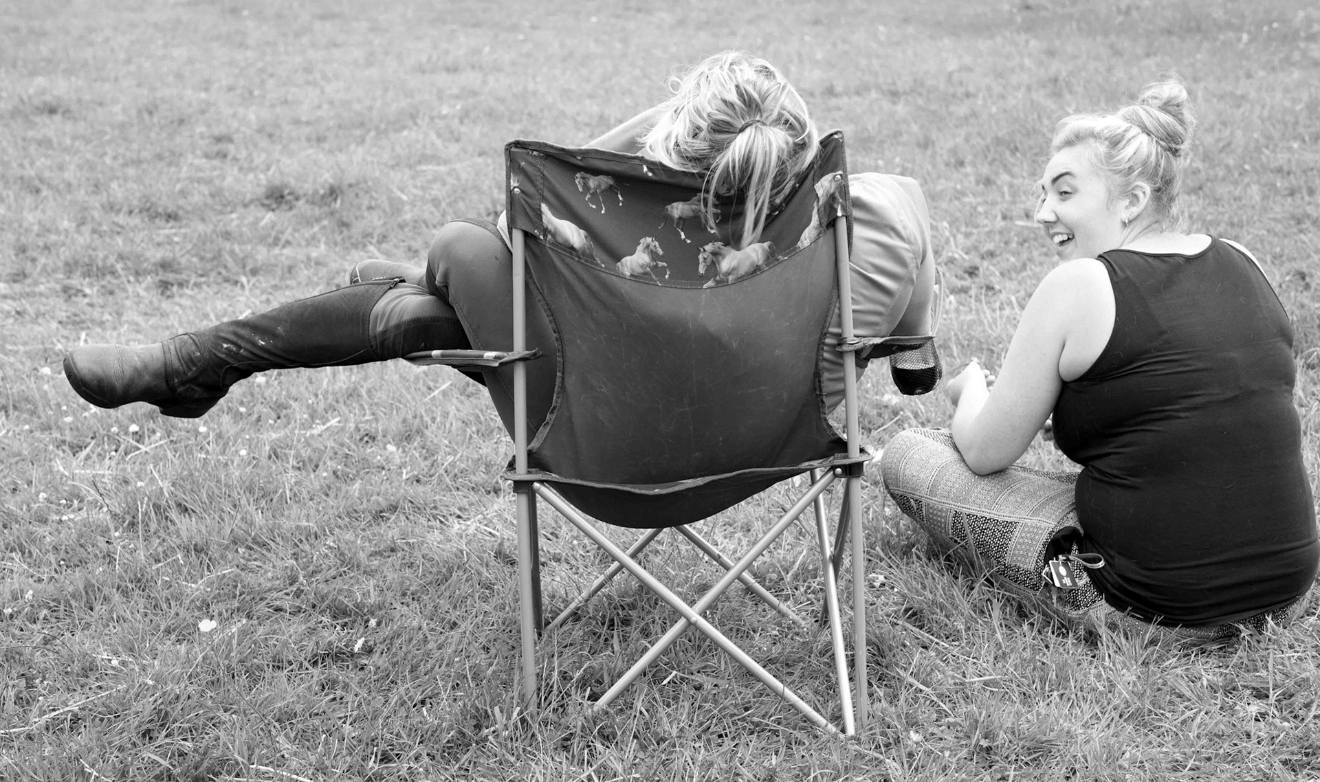 Two Women at Sutton-On-The-Forest Horse Show - North Yorkshire UK