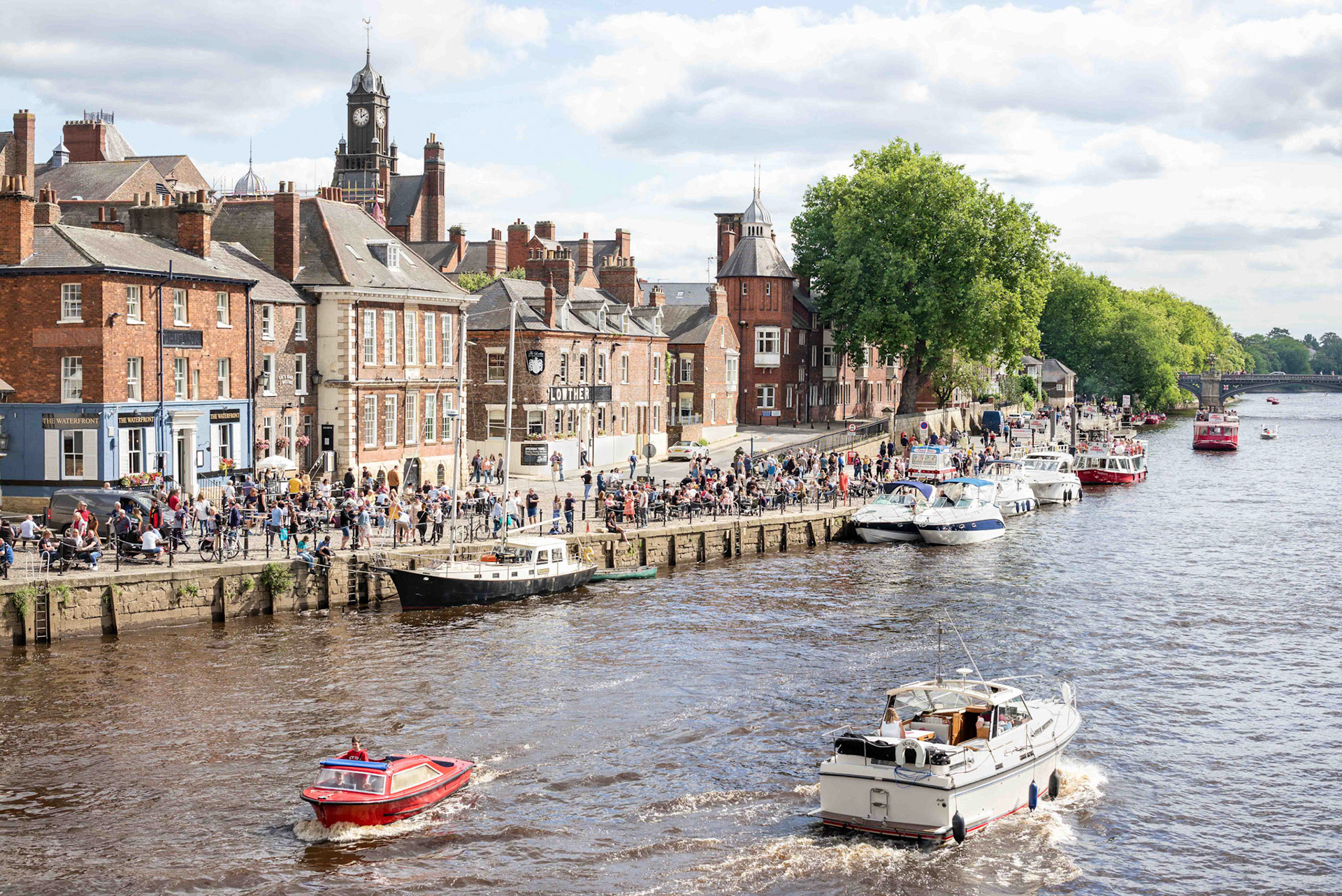 A Summer's Day View From Ouse Bridge - York North Yorkshire UK 2020