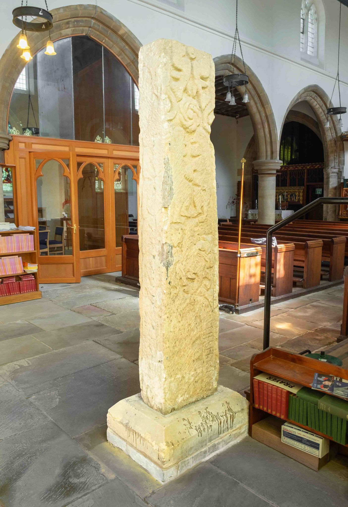 The Crowle Stone looking towards the North Wall - St. Oswald's Church Crowle Lincolnshire UK 2025