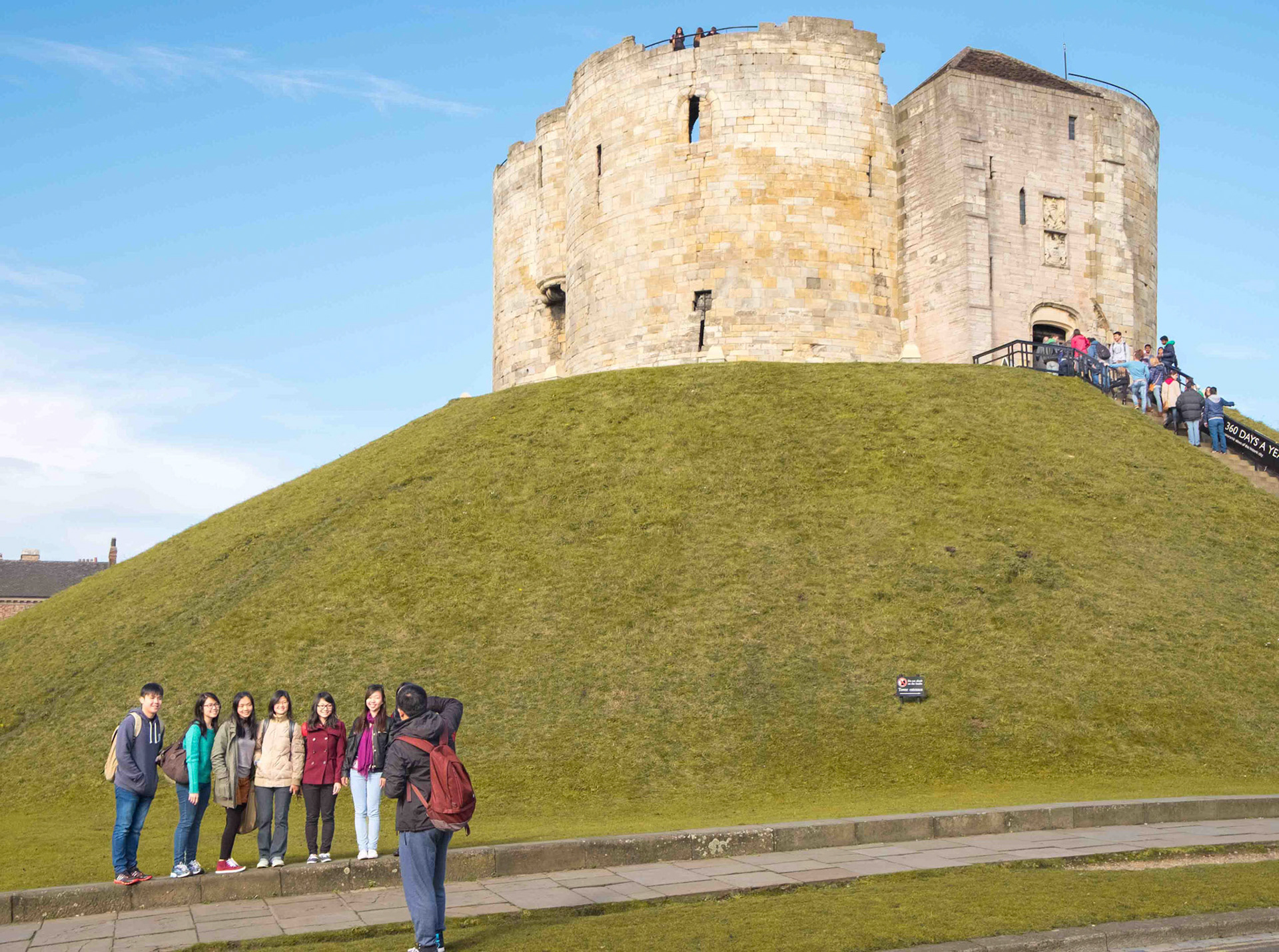 Taking Photos at Clifford's Tower - York UK