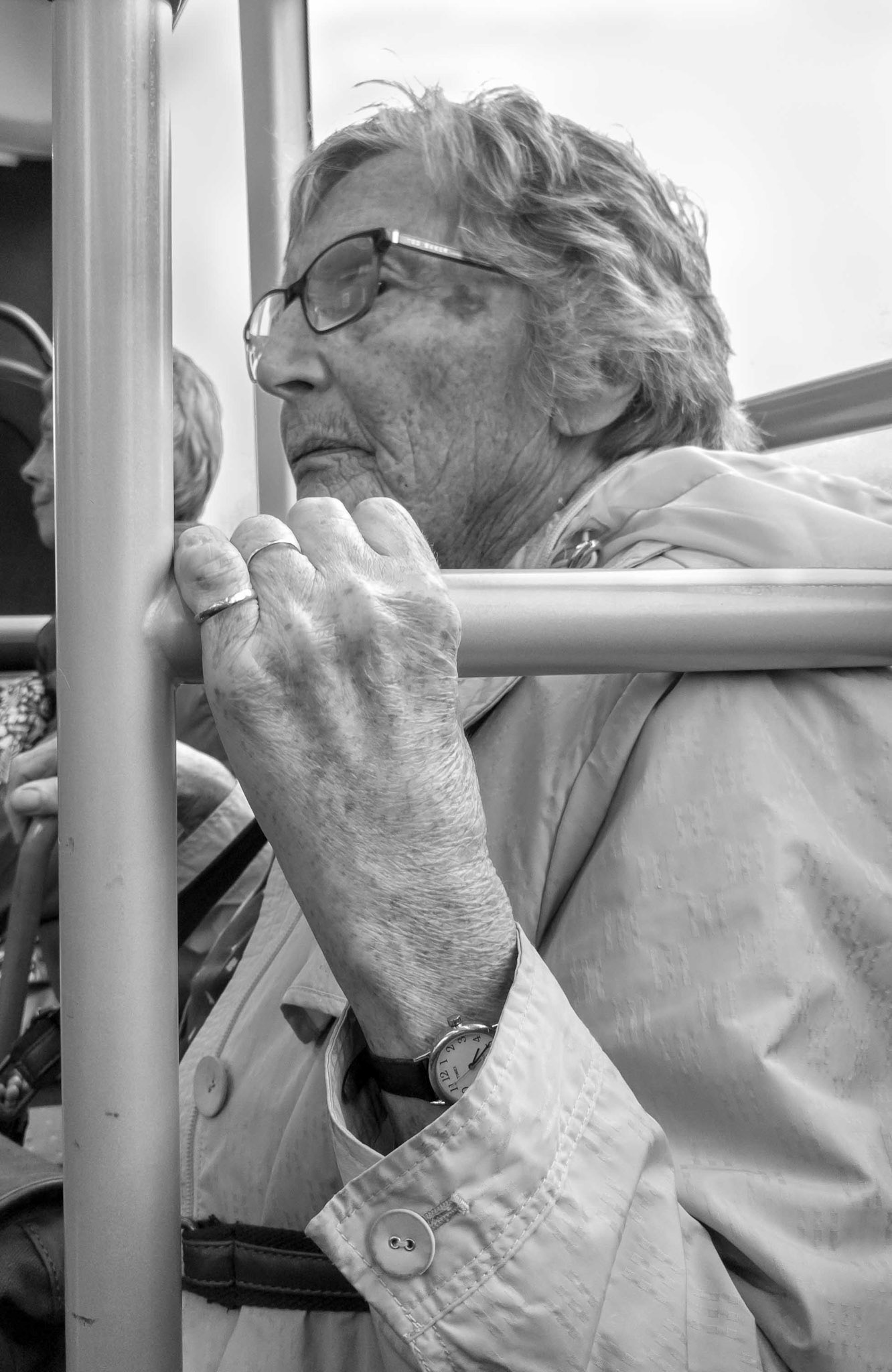 Woman on Bus - North Yorkshire UK